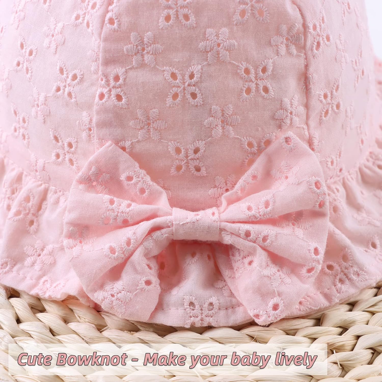 Thumbnail 1 de Pesaat baby girl sun hat with bow & flower cotton lining (infant bucket hat, 0–2 years)