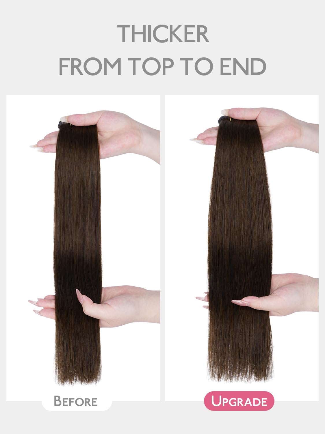 Detalle 1 de WENNALIFE WEDGeHoSI#4-18 Butterfly Weft Hair Extensions, 18-Inch Remy Hair