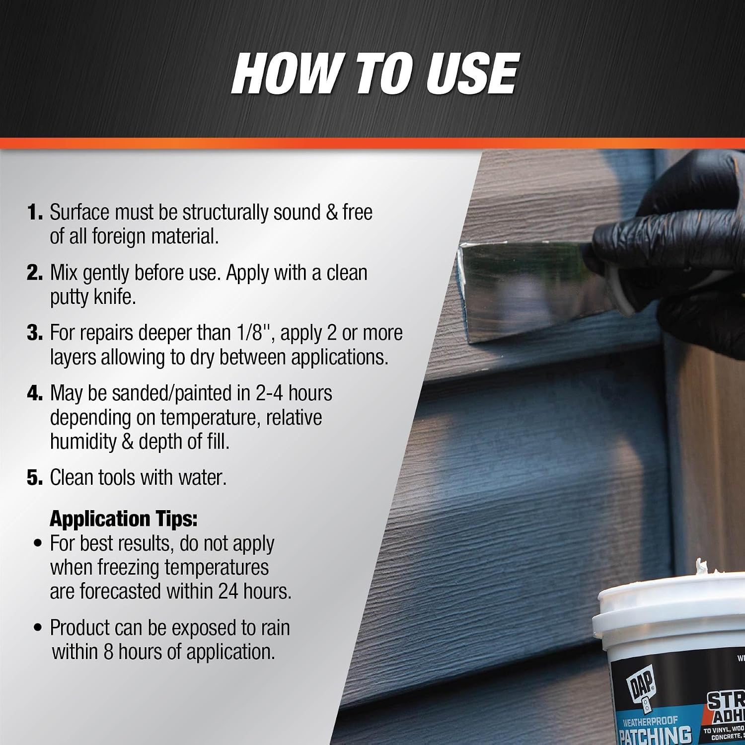 Detalle 2 de DAP Weatherproof Patching Compound 32 oz