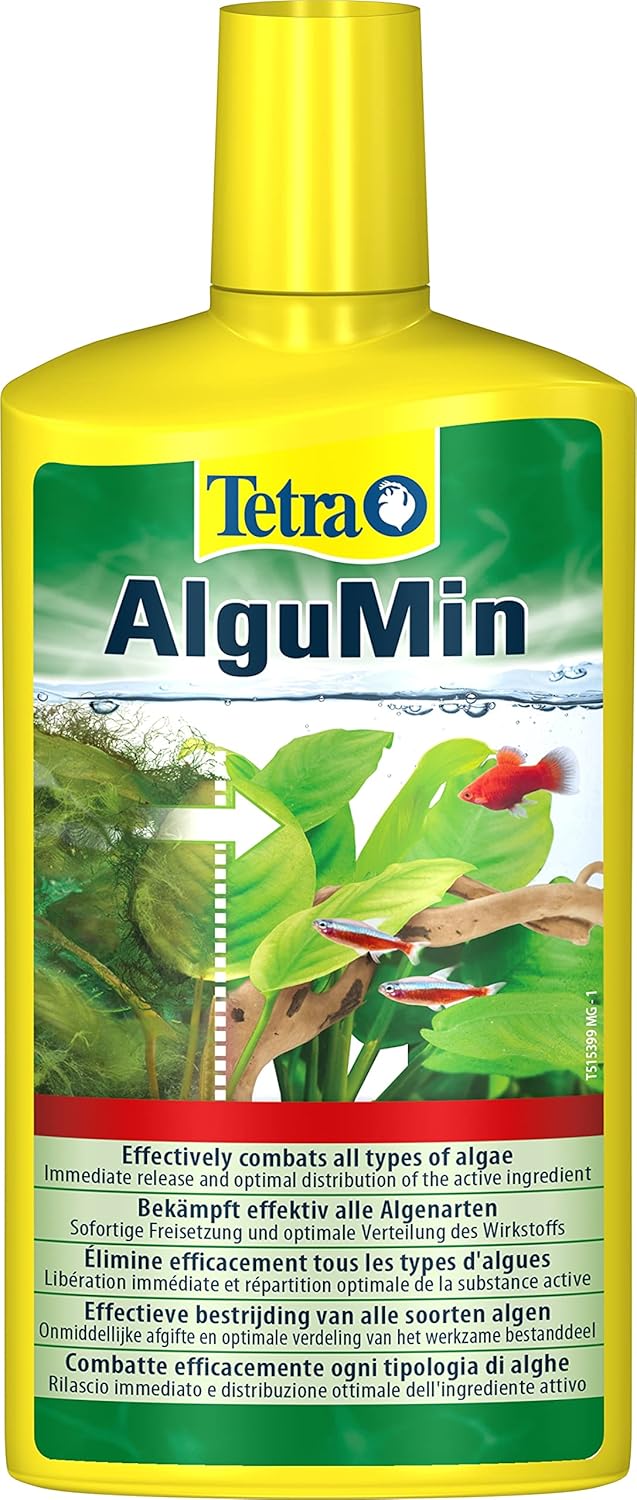 Tetra AlguMin 500 ml: controllo rapido delle alghe in acquari d’acqua dolce