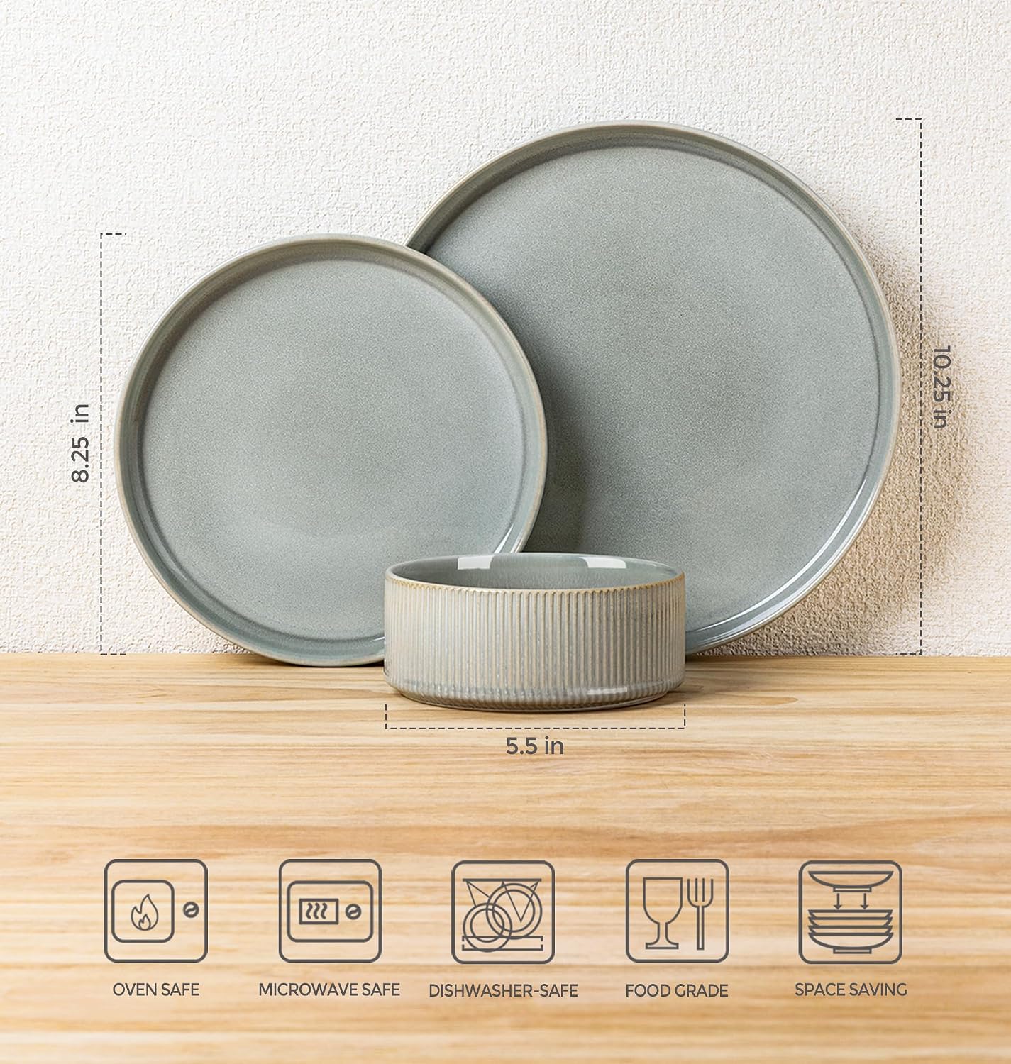 Thumbnail 6 de TheTerra Ceramic Dinnerware Set 12 Pieces 🍽