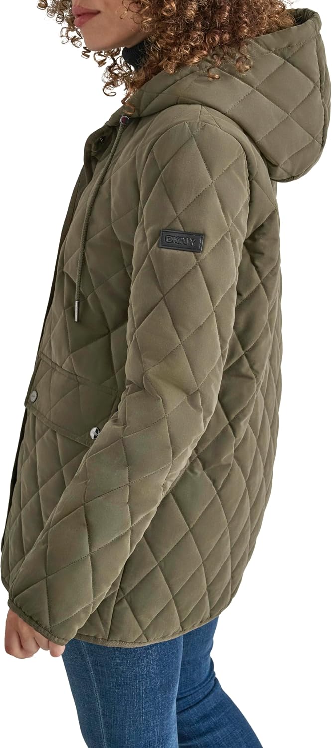 Detalle 2 de DKNY Hooded Microfiber Barn Coat