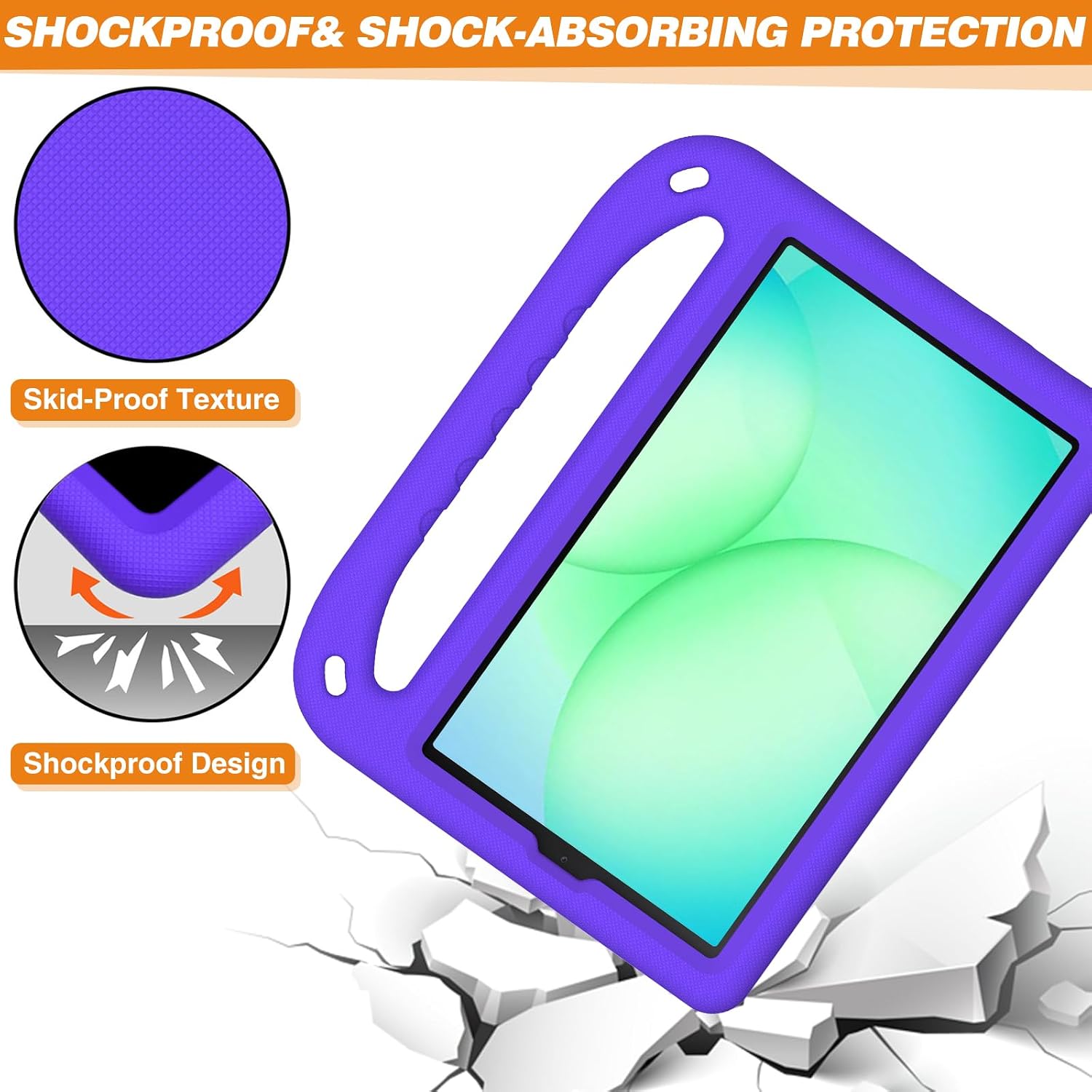 Detalle 1 de XunyLyee Kids Case Galaxy Tab A11/A9 8.7 Purple