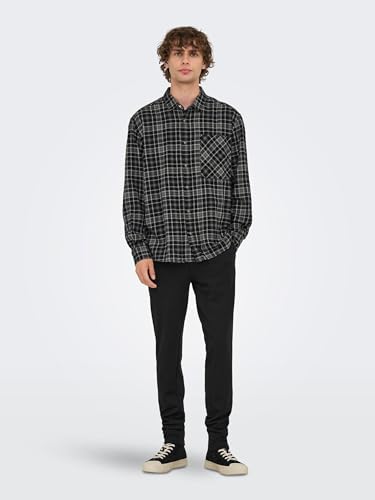 Detalle de Only & Sons Herren Black Chinos – Skinny/Regular Mix