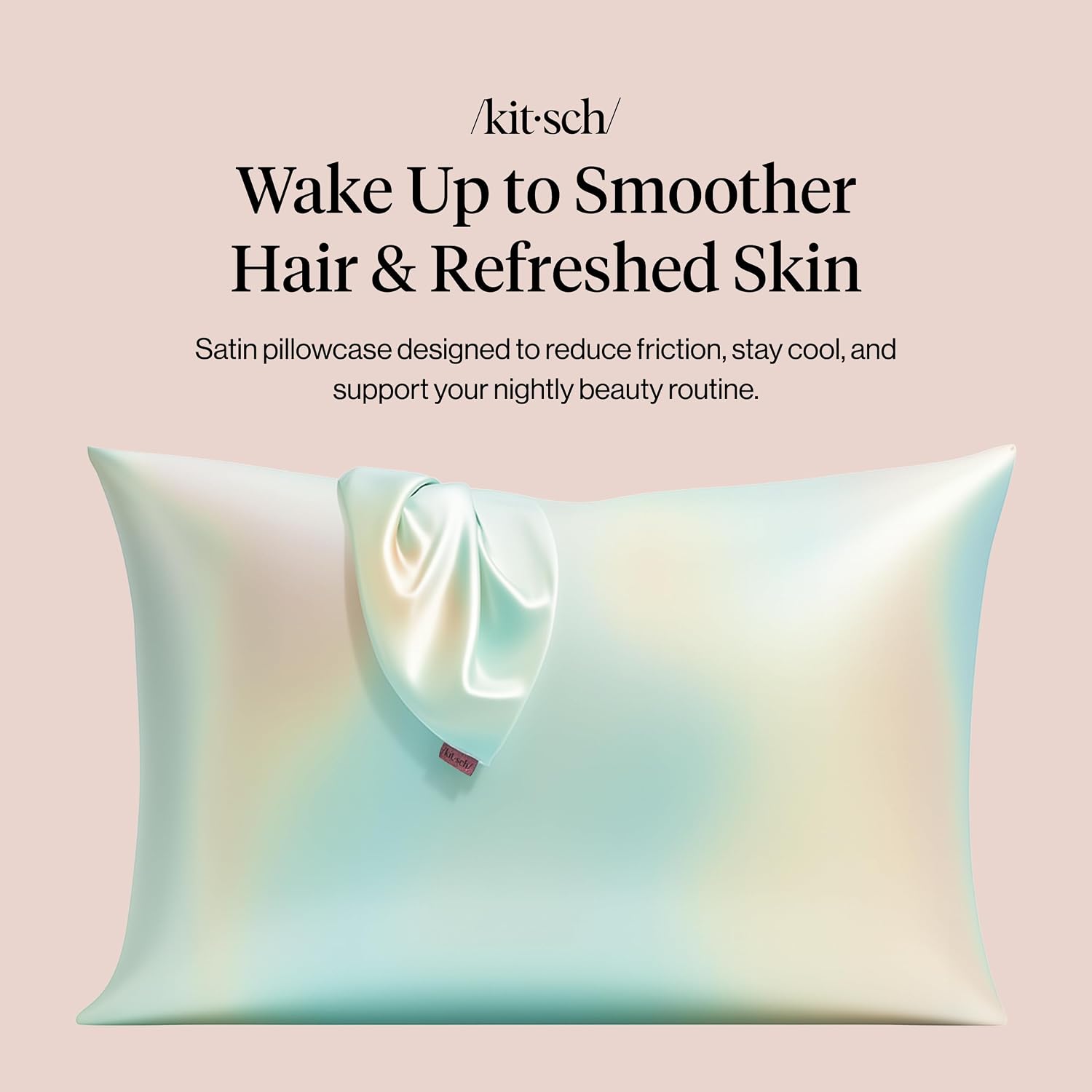 Detalle 2 de Aura Kitsch Satin Pillowcase with Zipper 19x26