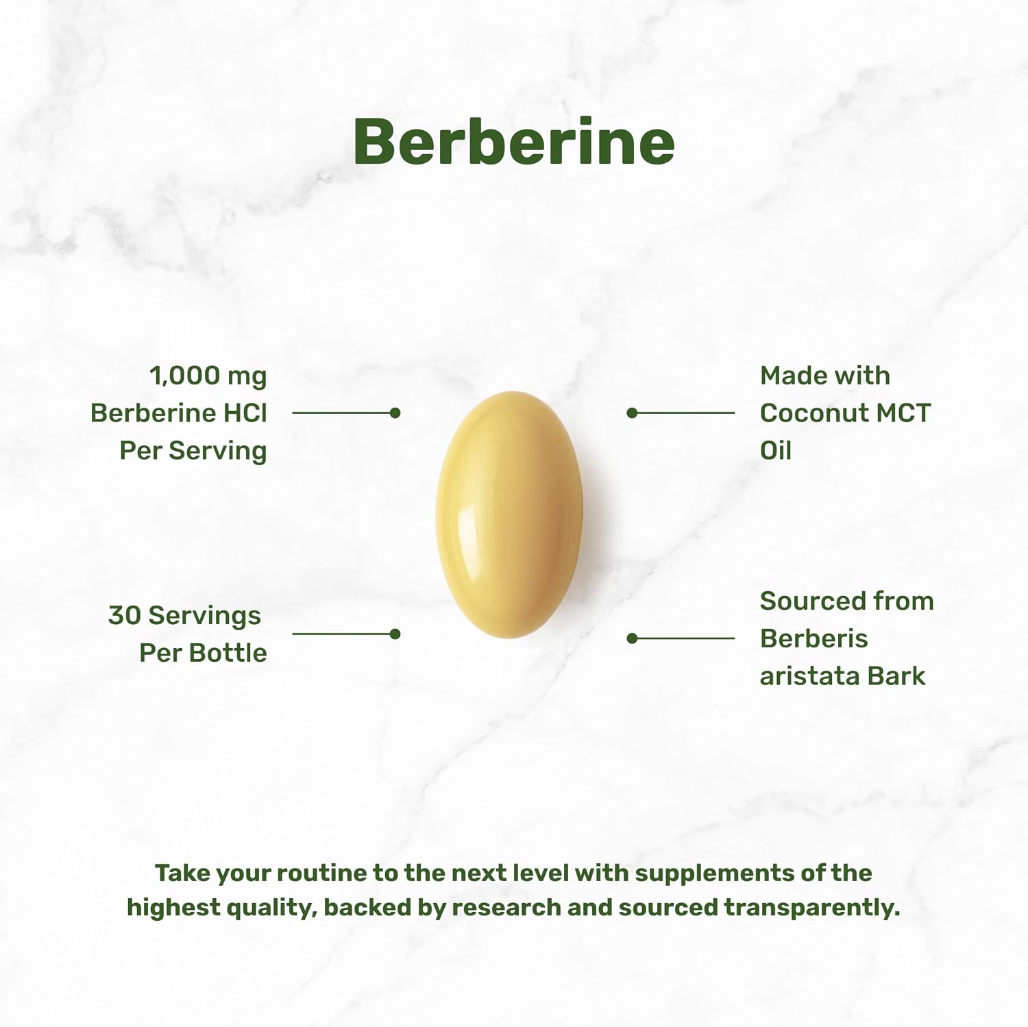 Detalle de Berberine supplement 1,000 mg per serving
