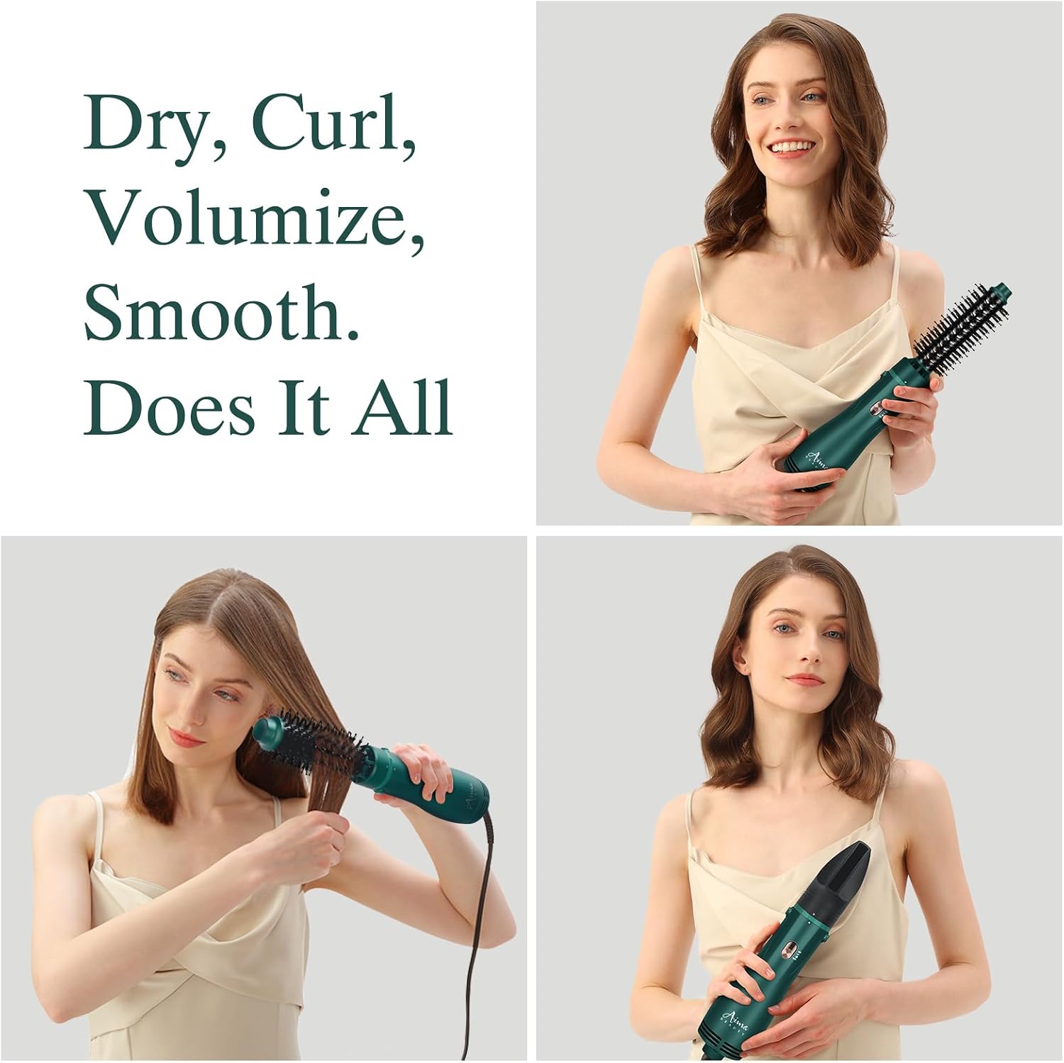 Detalle de Aima Beauty Blow Dryer Brush Set – 4-in-1 Round Brush Blow Dryer for Short to Medium Hair