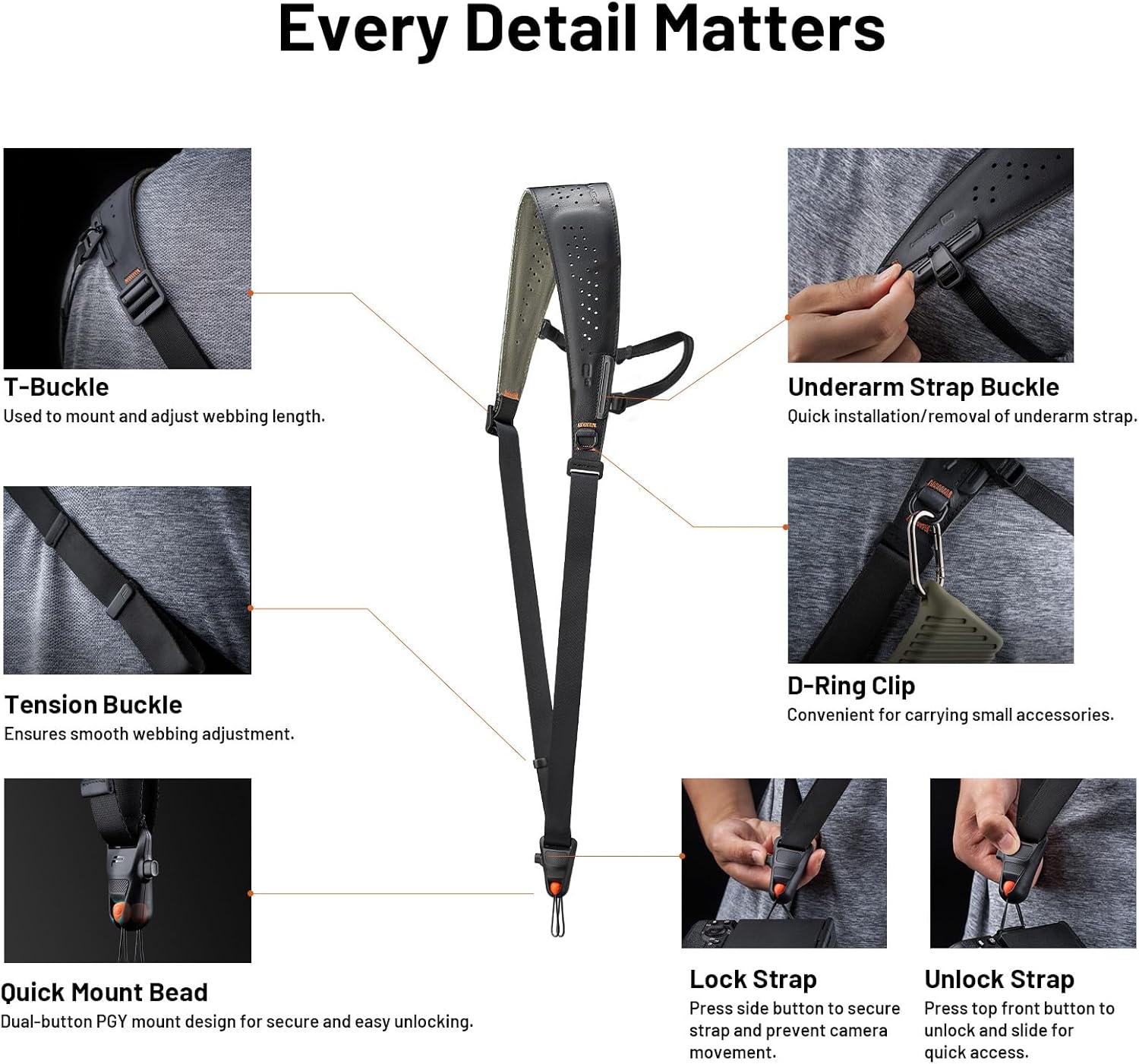 Thumbnail 4 de PGYTECH Dragonne sangle photo 90 kg 📷