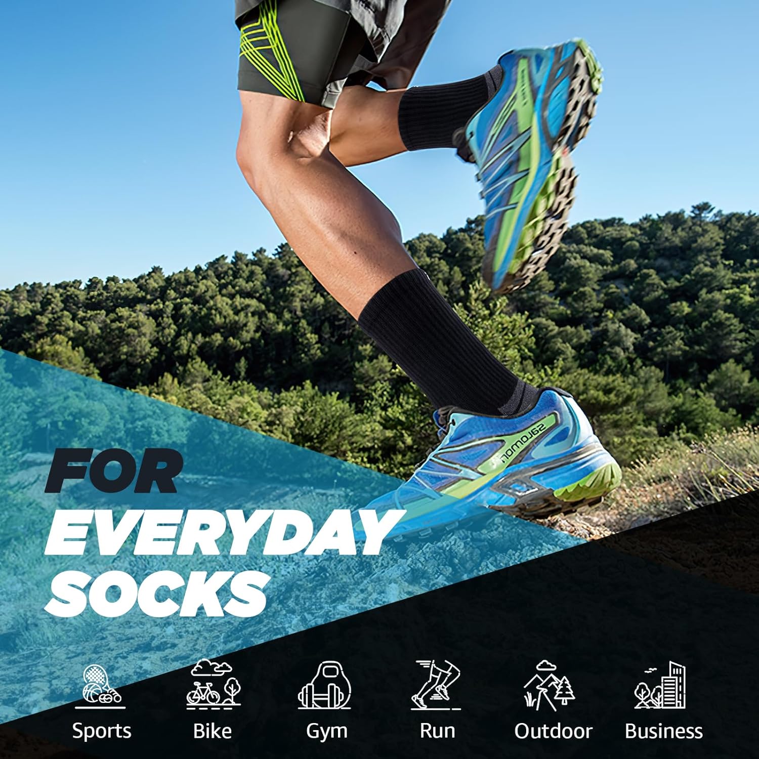 Thumbnail 4 de TANSTC Mens Wicking Socks 6 Pairs