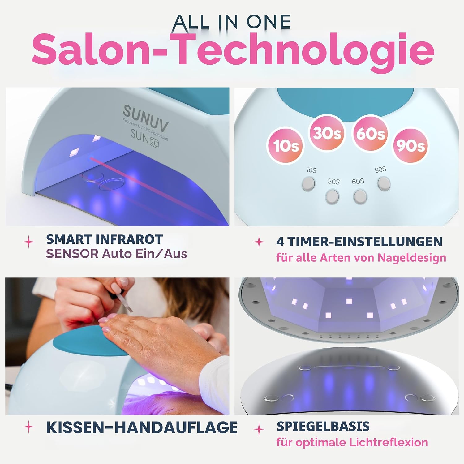 Detalle 2 de SUNUV SUN2C UV LED Nageltrockner 33LEDs