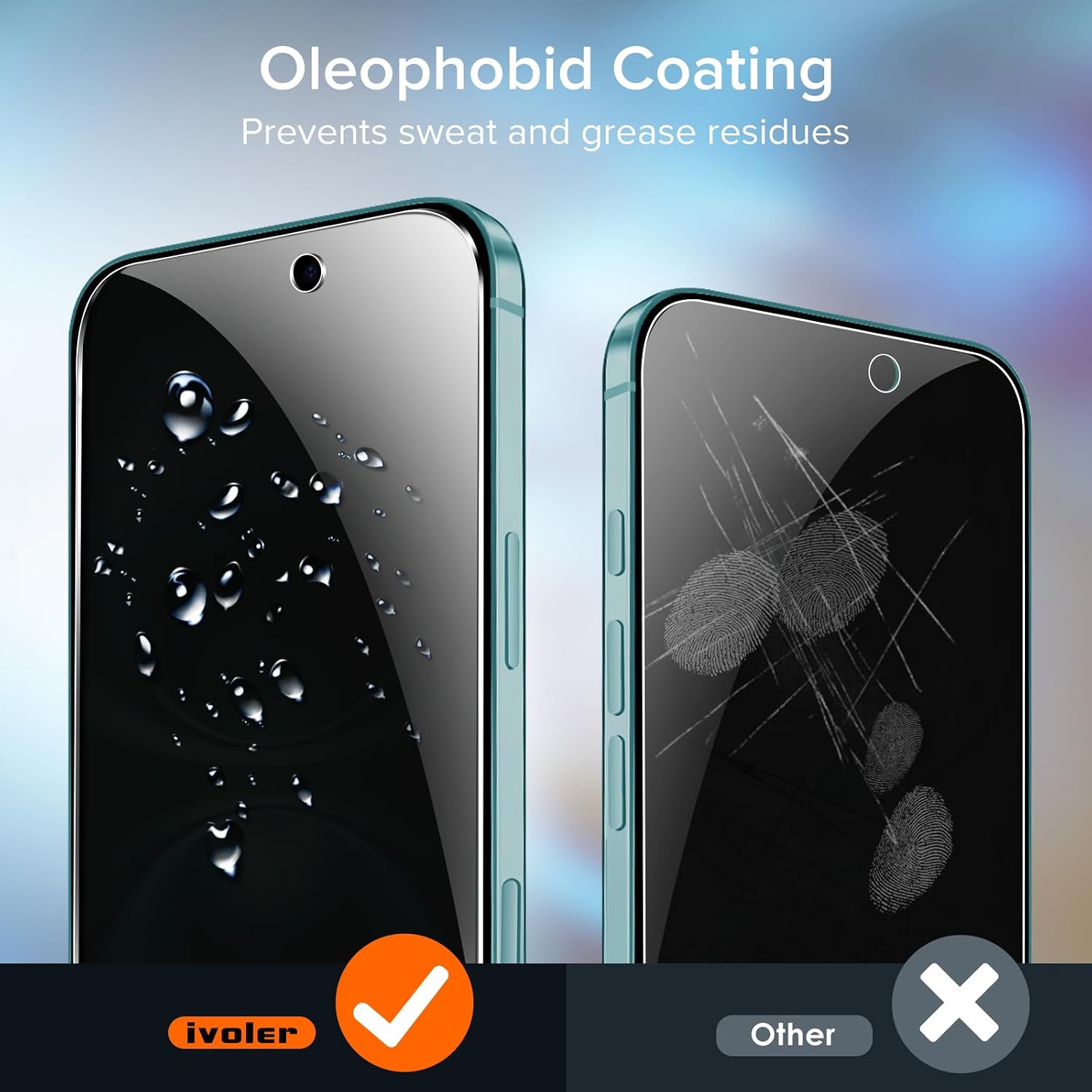 Thumbnail 5 de iVoler Privacy Pellicola Protettiva per iPhone 15 Plus / iPhone 16 Plus 6,7" (Anti-Spy, vetro temperato 9H) con strumenti di installazione, 2 pezzi