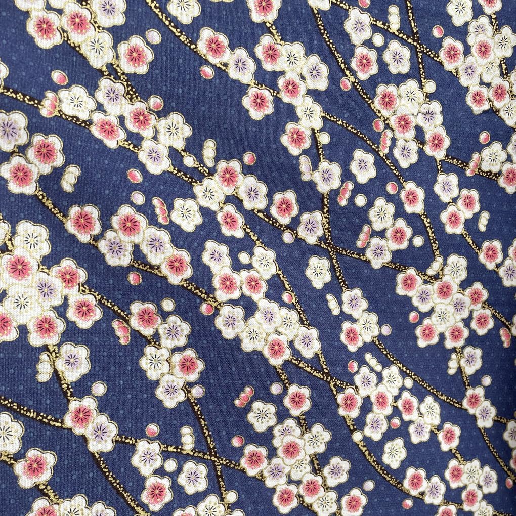 Thumbnail 1 de Jukway Telas de Algodón Impresas Flores Doradas 100cm🧵