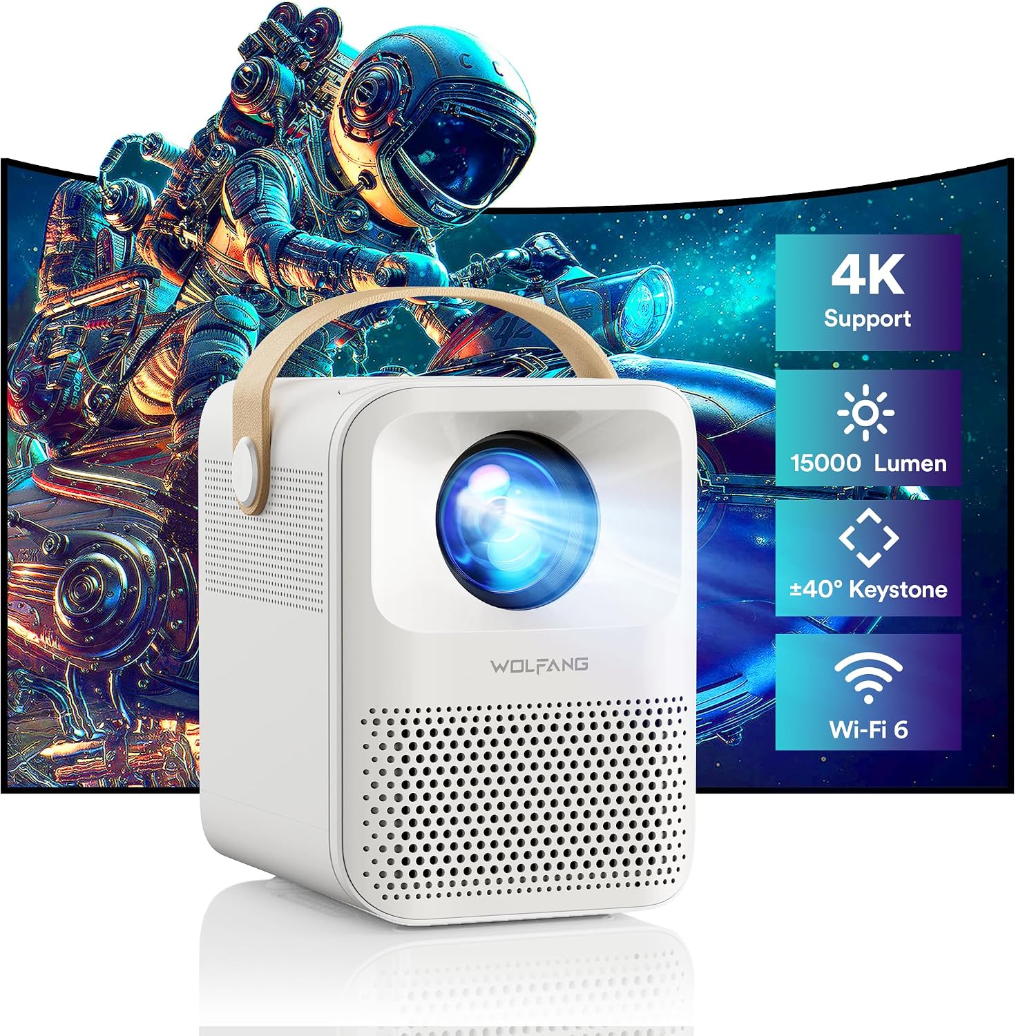 Detalle de Wolfang WP01 Portable 4K Mini Projector