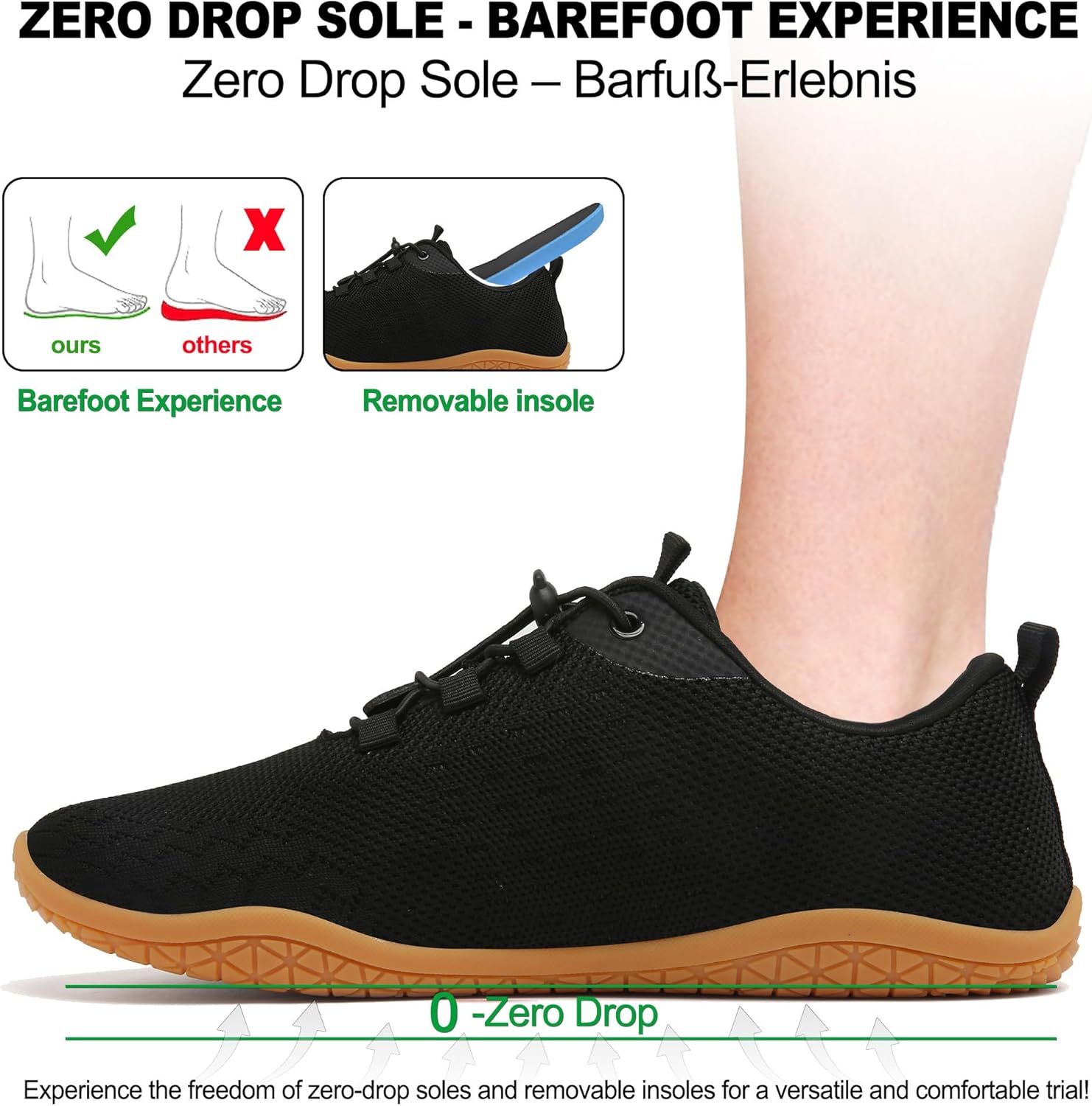 Thumbnail 1 de Geweo Barfußschuhe Herren/Damen Sommer – Atmungsaktiv, Zero-Drop, Extra Breiter Vorfuß