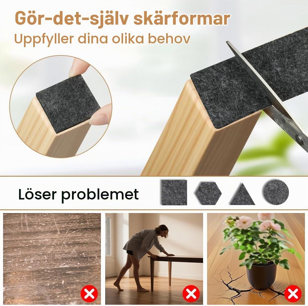 Thumbnail 3 de OSDUE P2-ZZMZ5GRE250623-FBA självhäftande filtdynor, 5 st, 4 mm