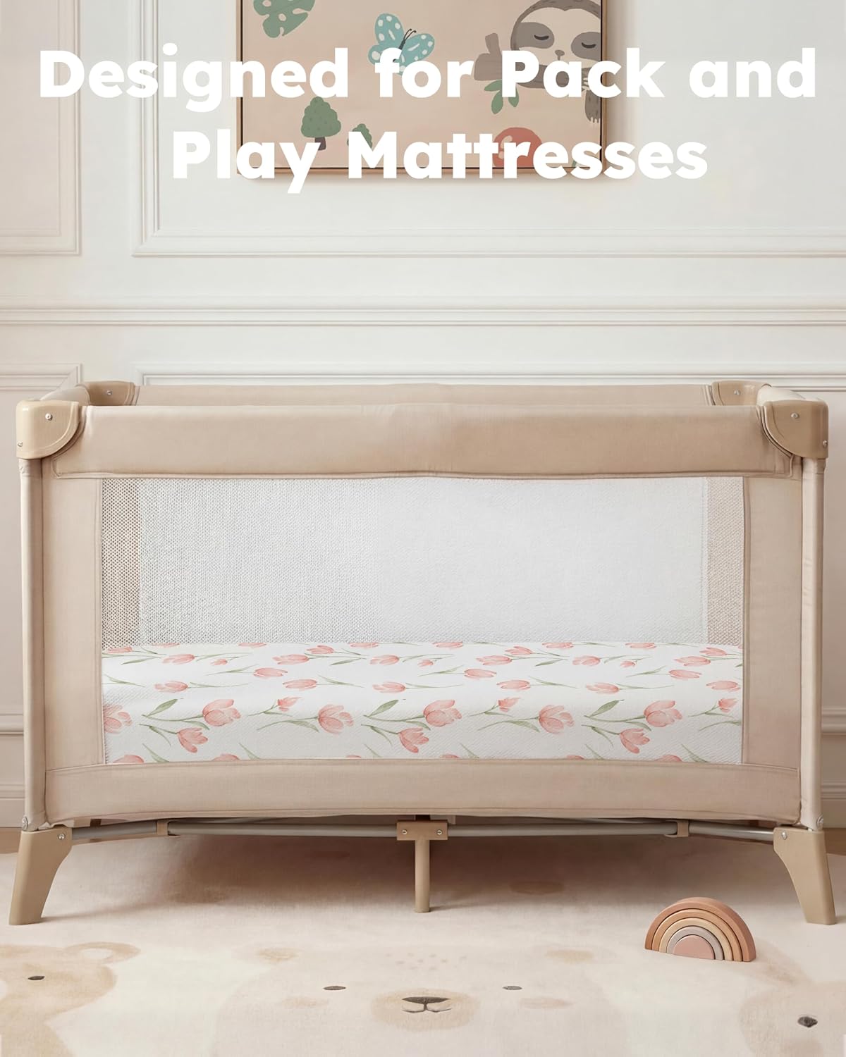 Detalle de Nyessmee Mini Crib Sheets, 38 x 26 in