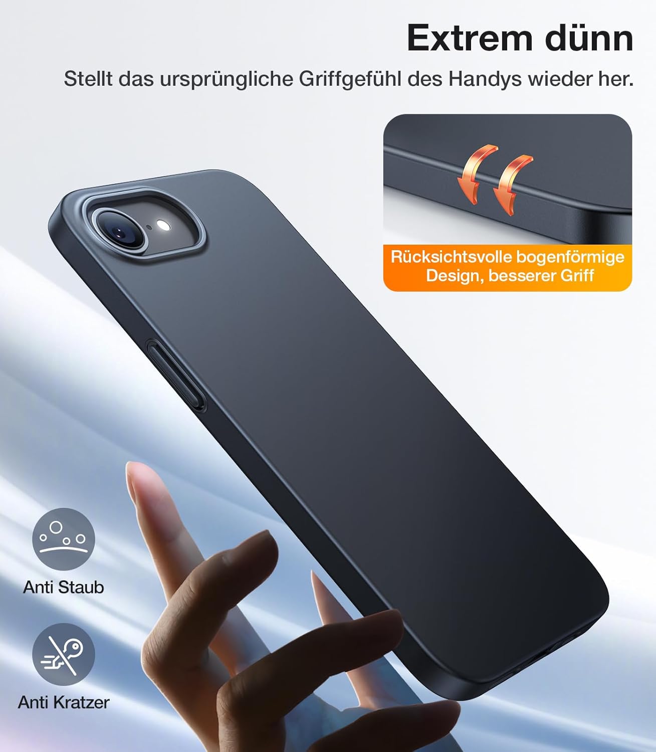Detalle 2 de TORRAS Ultra Dünn Hülle für iPhone 16e 0,04 Zoll
