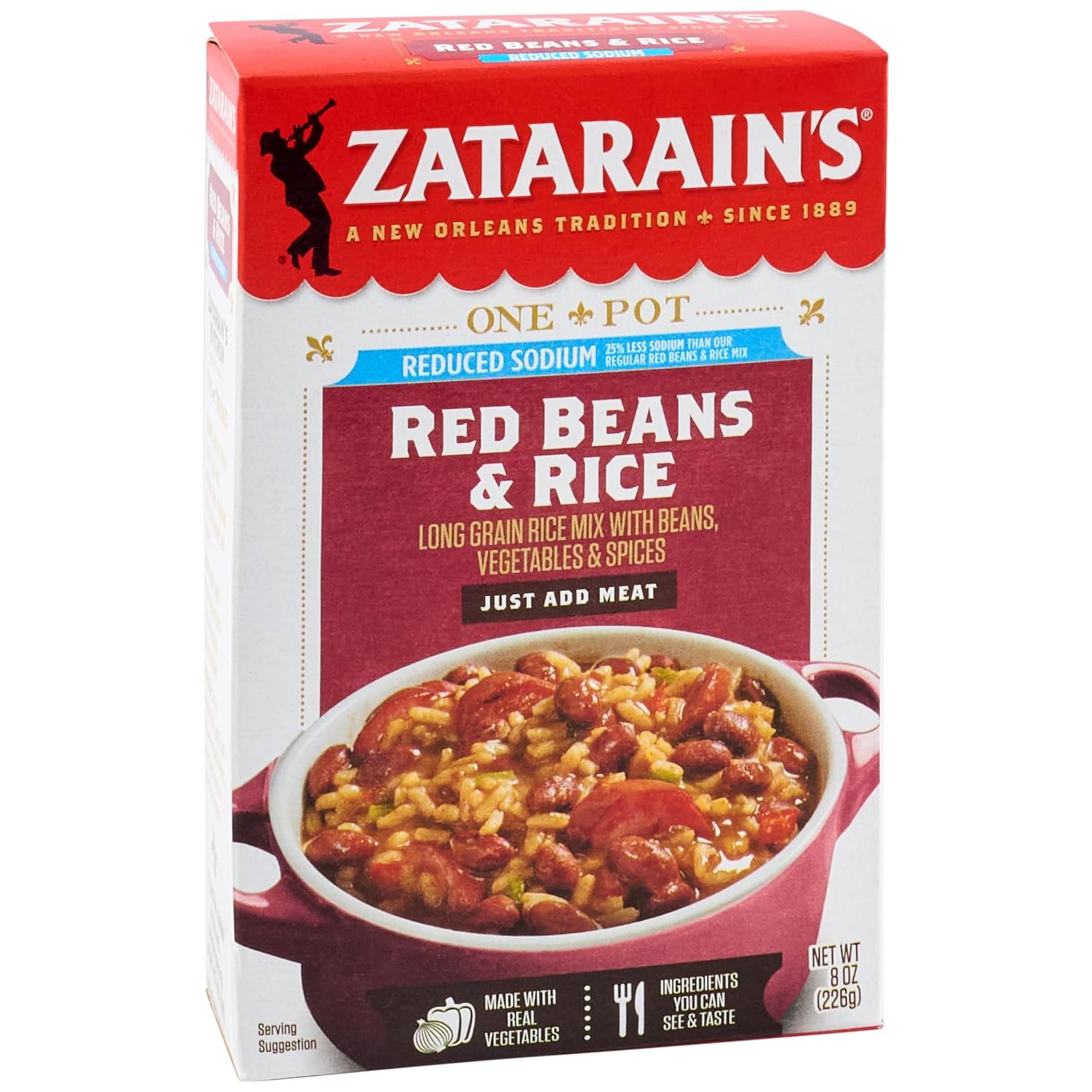 Thumbnail 3 de Zatarain's Reduced Sodium Red Beans & Rice, 8 oz, Pack of 8