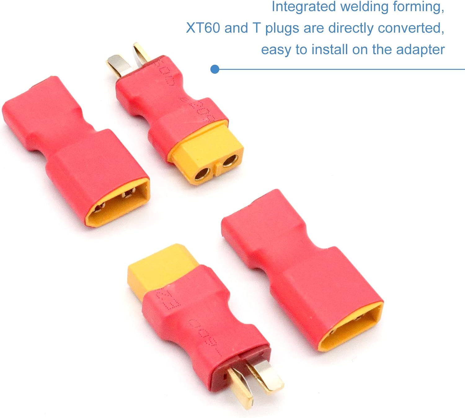 Detalle de RUIZHI 4 Pezzi XT60 Femmina a Maschio Deans T Adattatore per RC LiPo