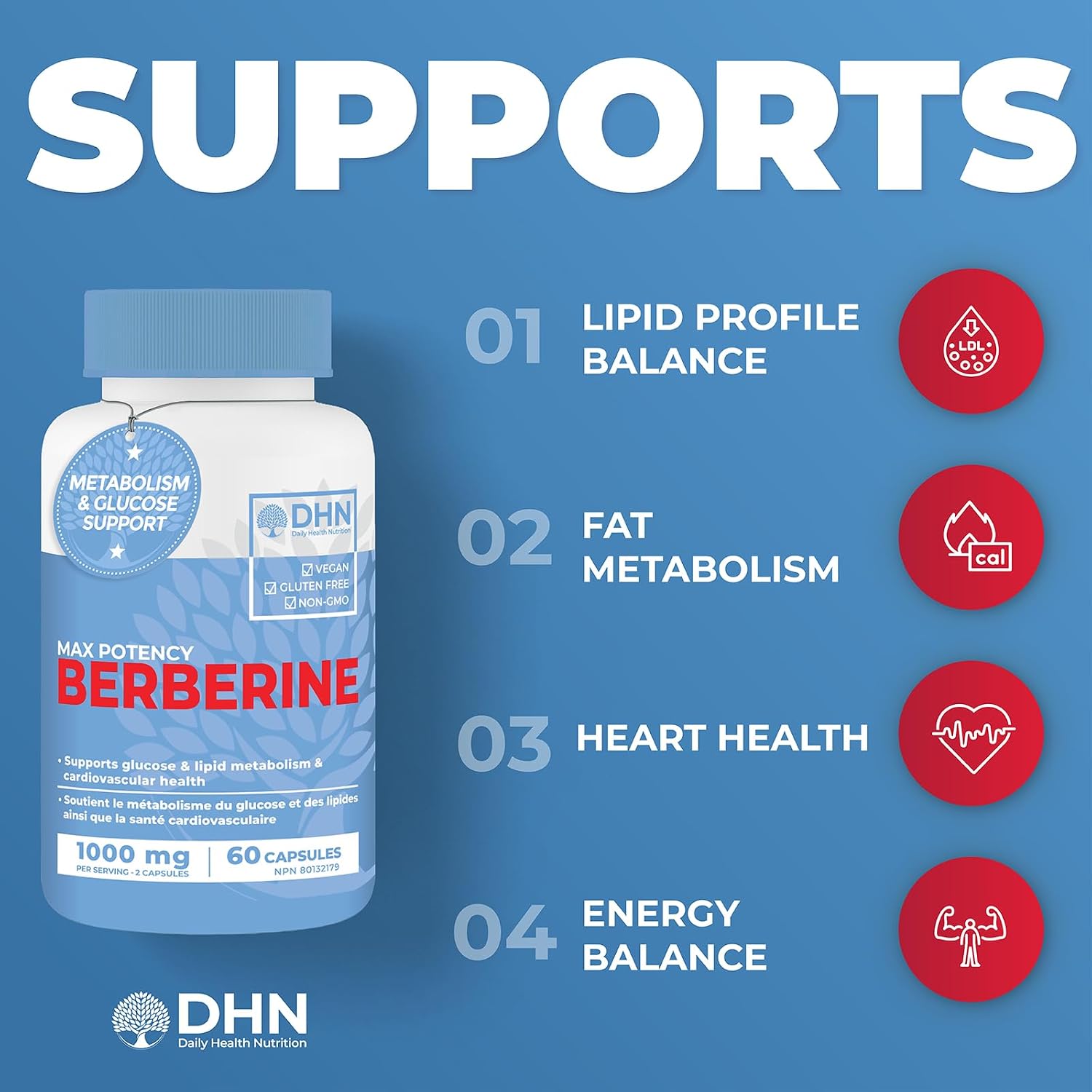 Thumbnail 6 de Berberine supplement 500 mg capsules