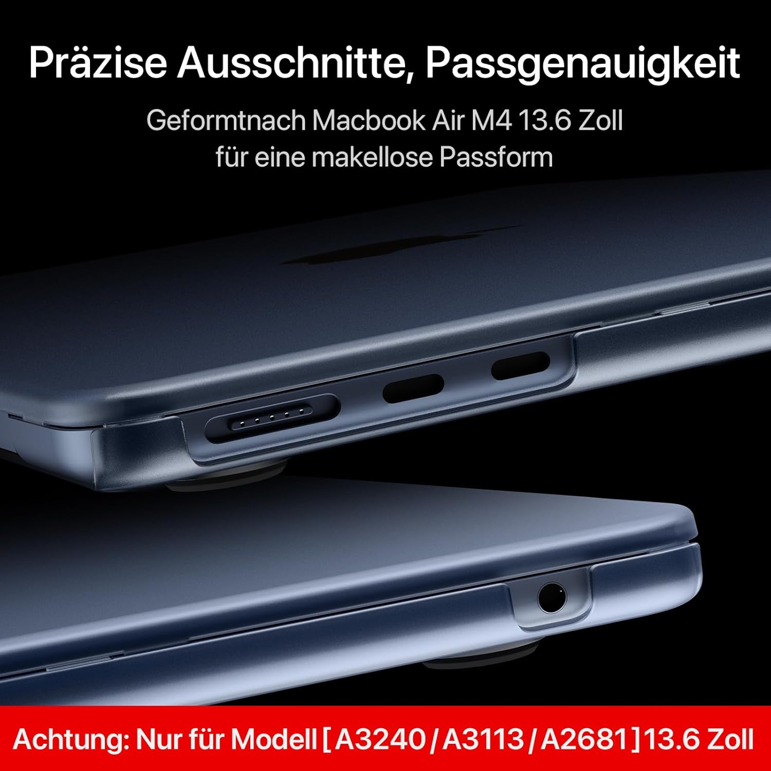 Thumbnail 3 de Schutzhülle für MacBook Air 13,6 Zoll mit Hartplastik-Fixierung – kompatibel mit A3449/A3240/A3113/A2681 (M2/M3/M4/M5)