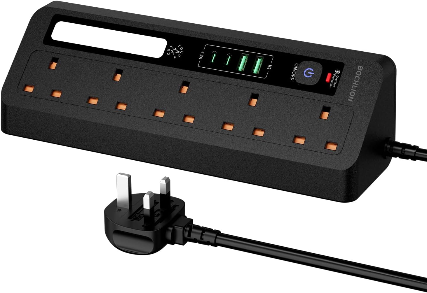 Detalle de BOCHLION Desk Extension Lead 1.8m with USB Ports 🔌