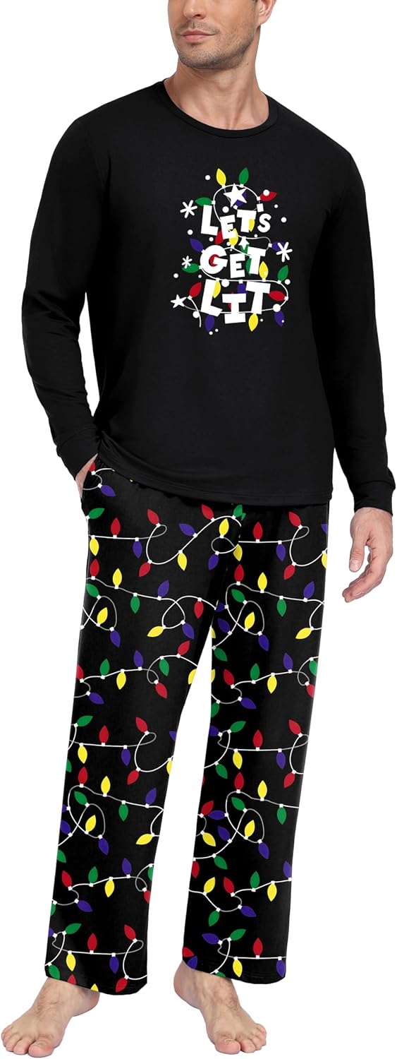 Detalle de Men's Christmas Pajama Set, S–2XL