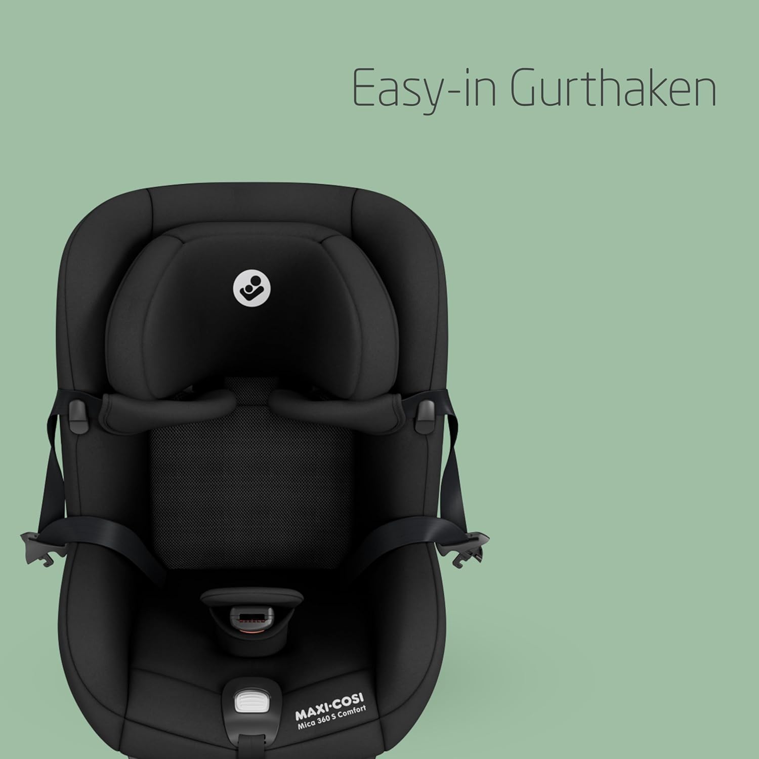 Detalle de Maxi-Cosi Mica 360 S Comfort: Drehsitz mit 360° FlexiSpin, atmungsaktiven Stoffen und G-CELL Schutz für 0–4 Jahre