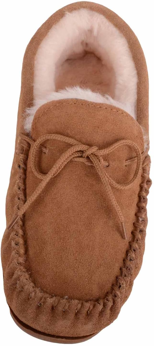Thumbnail 1 de SNUGRUGS Mens Unisex Genuine Sheepskin Lined Moccasin Slipper with Hard Sole