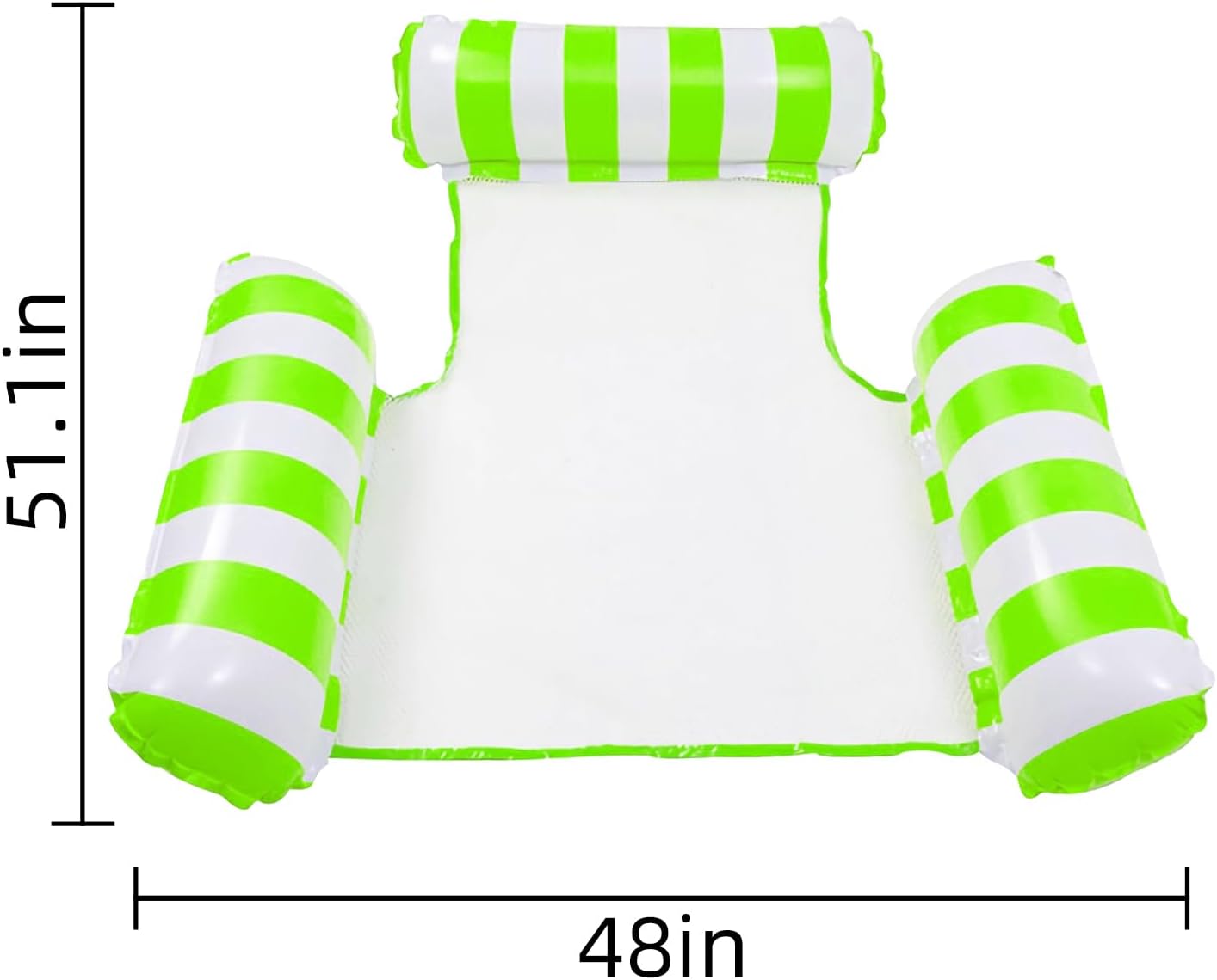 Detalle 2 de Inflatable Pool Float Adults 2 Pack 4-in-1 Water Hammock and Lounge Chair – Pink & Green