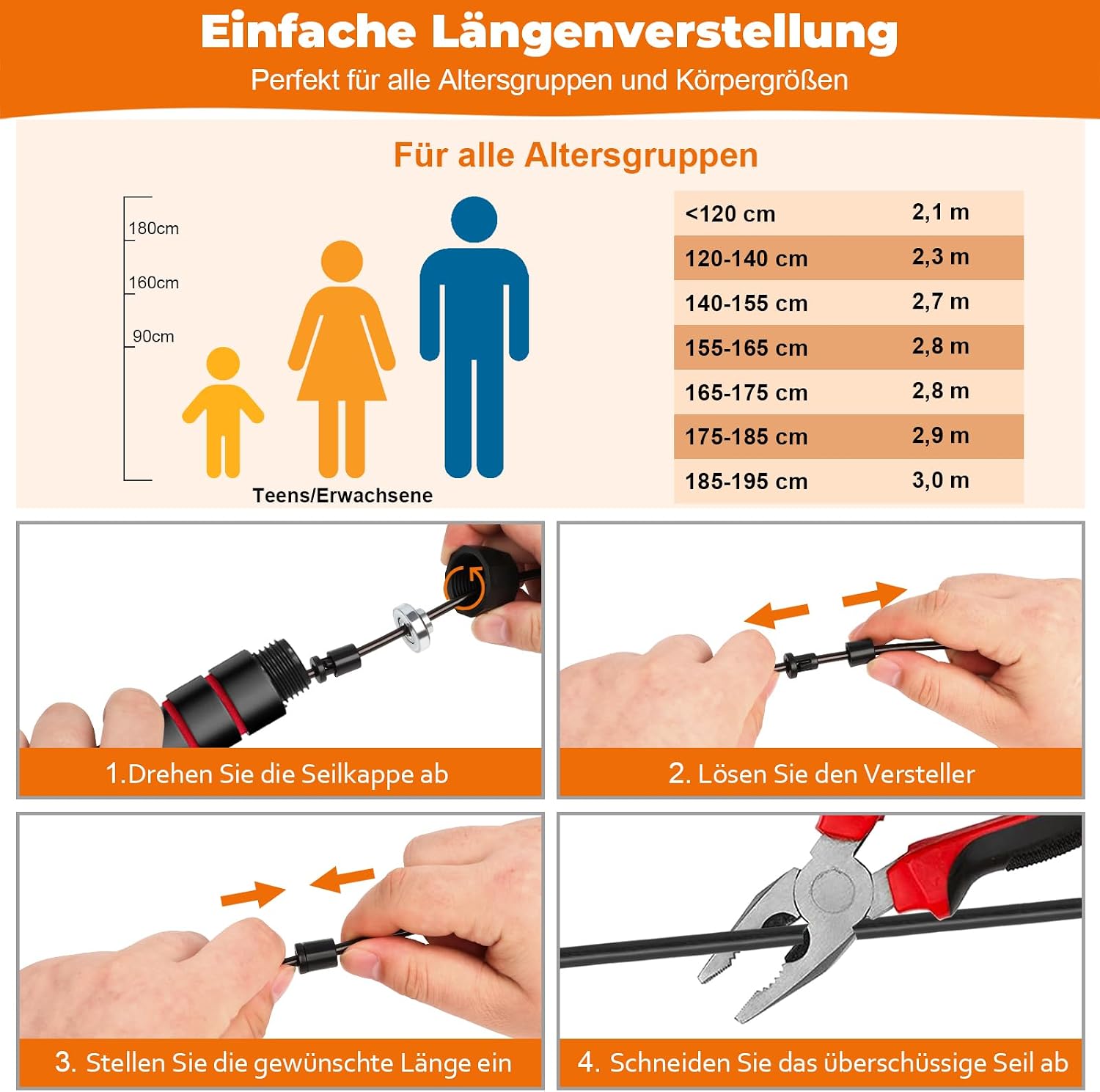 Thumbnail 6 de Springseil 3 m verstellbar mit Schaumgriffen