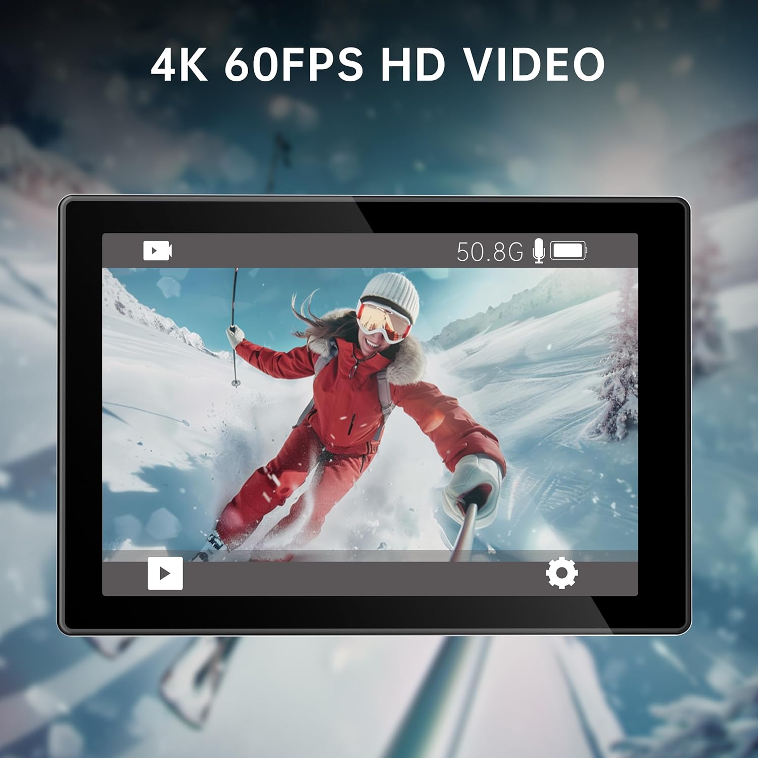Detalle de syndesmos Action Cam 4K 60FPS – Unterwasser-Kamera bis 40 m mit 64 GB Kit