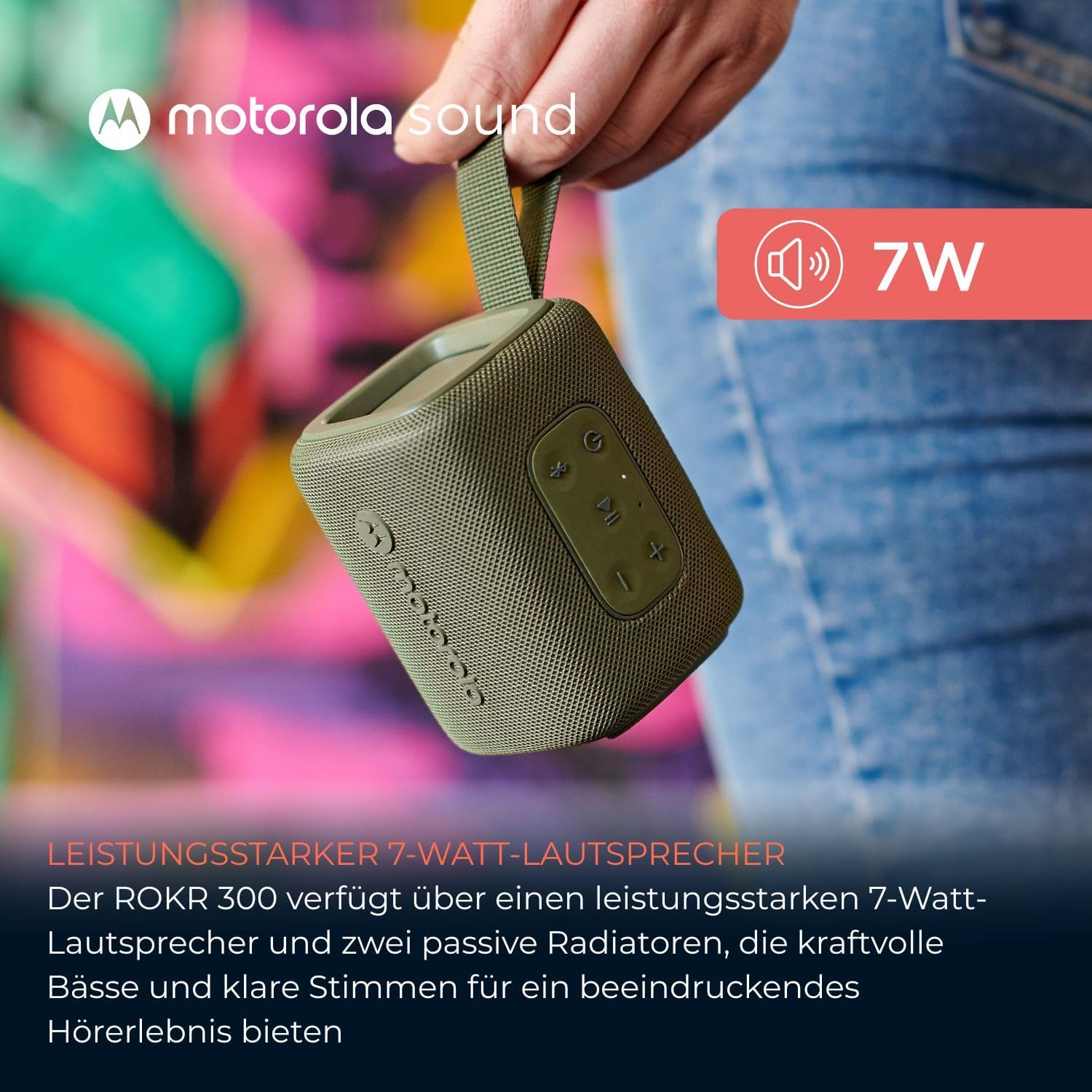 Detalle 2 de Motorola ROKR 300 Bluetooth‑Lautsprecher 7 W ⬤