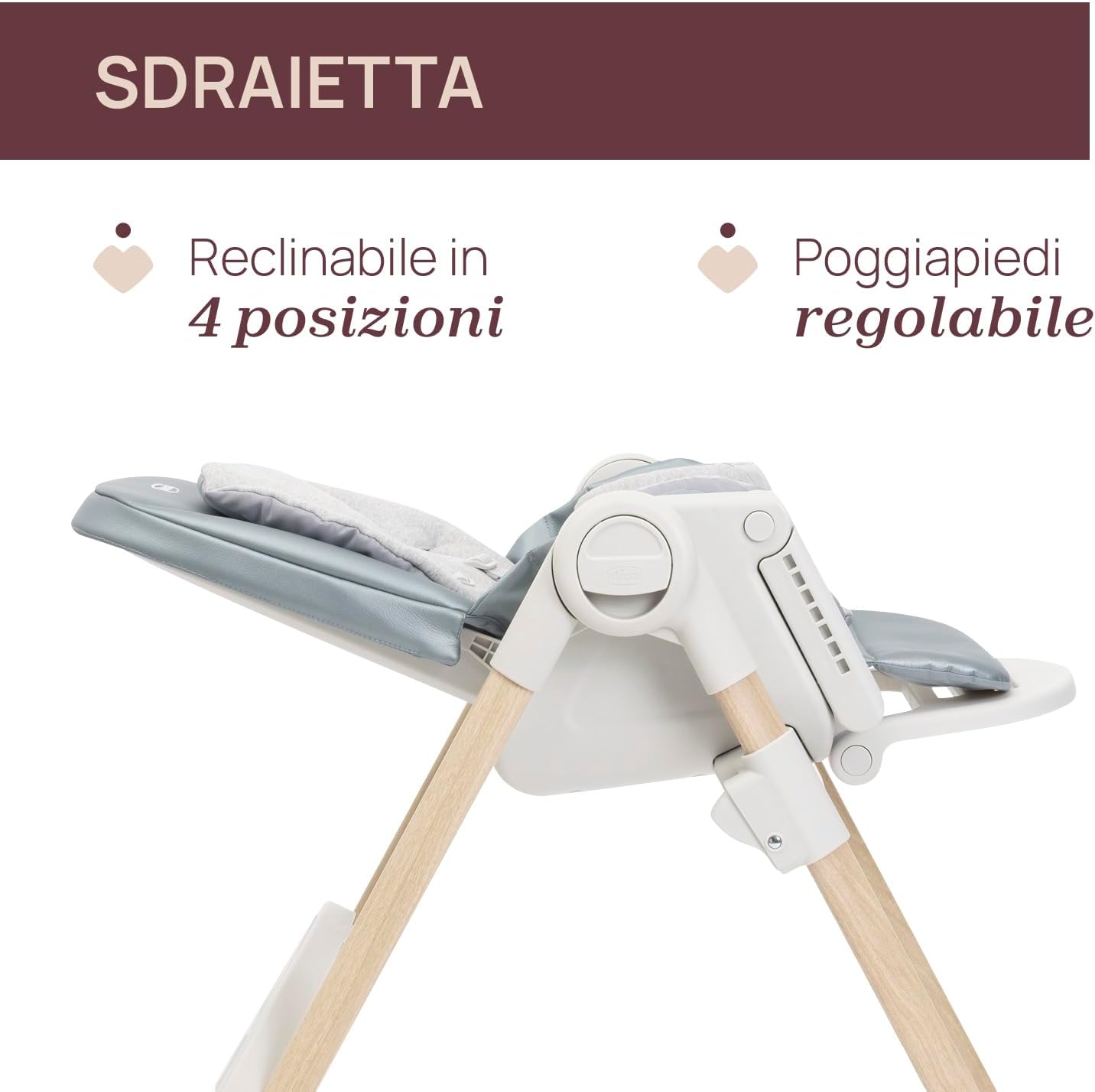Detalle de Chicco Polly Armonia: seggiolone evolutivo 0–40 kg, verde