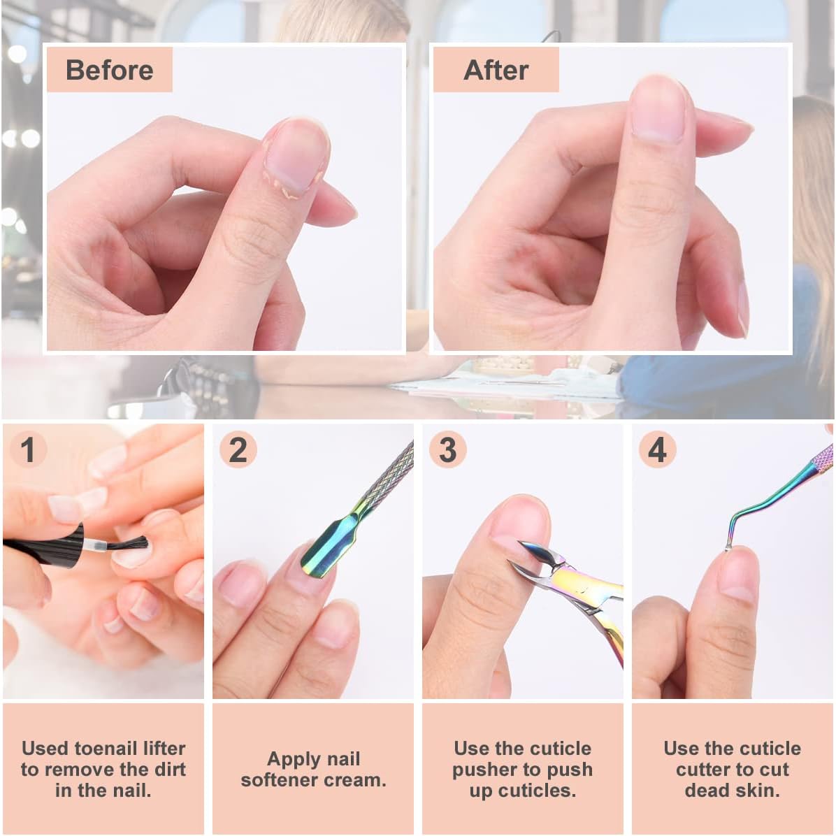 Thumbnail 4 de ACWOO Taglia Cuticole Professionale 4 pezzi đź’…