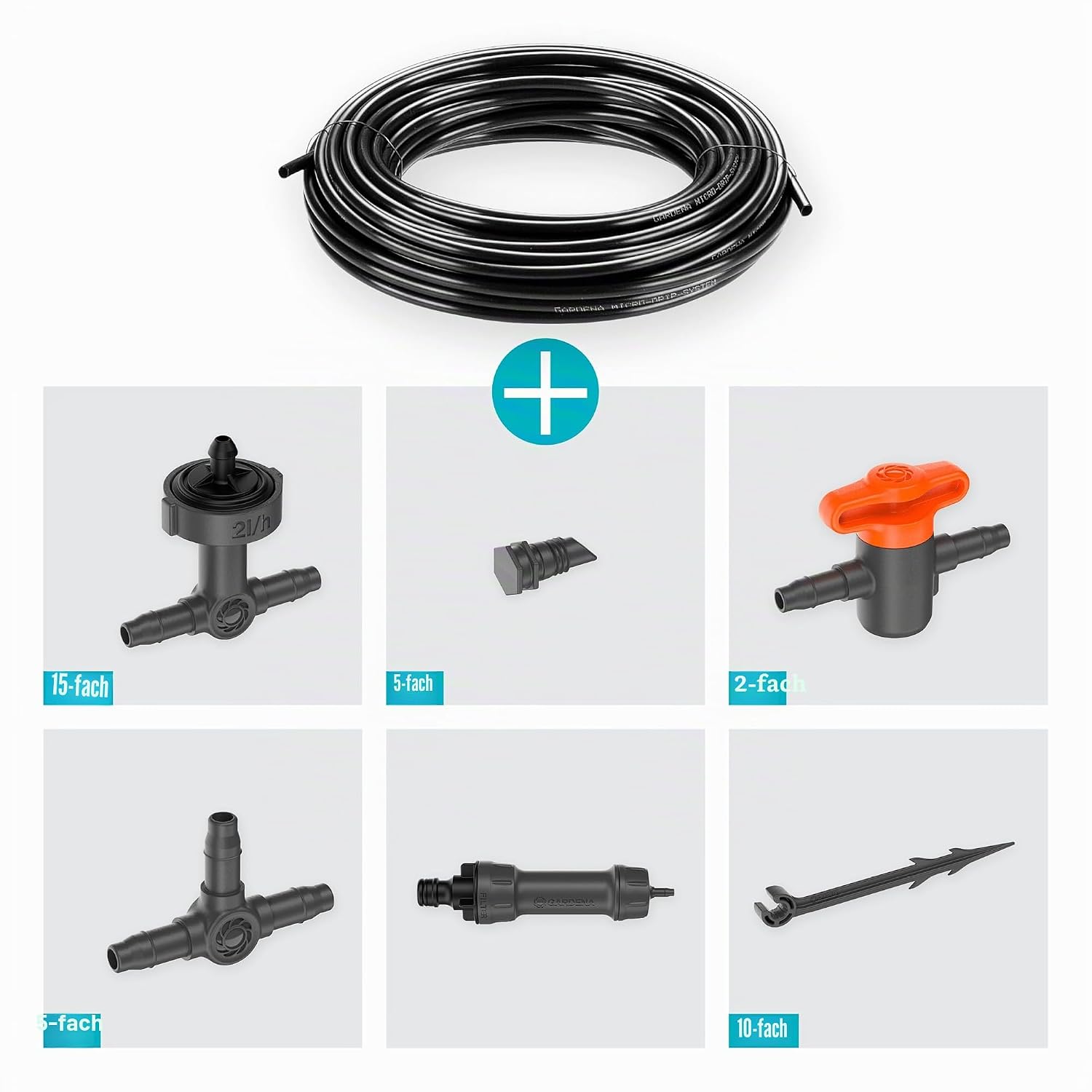 Thumbnail 4 de Gardena Micro-Drip-System Tropfbewässerung Set Balkon (15 Pflanzen) – Starter-Set, sofort einsatzbereit