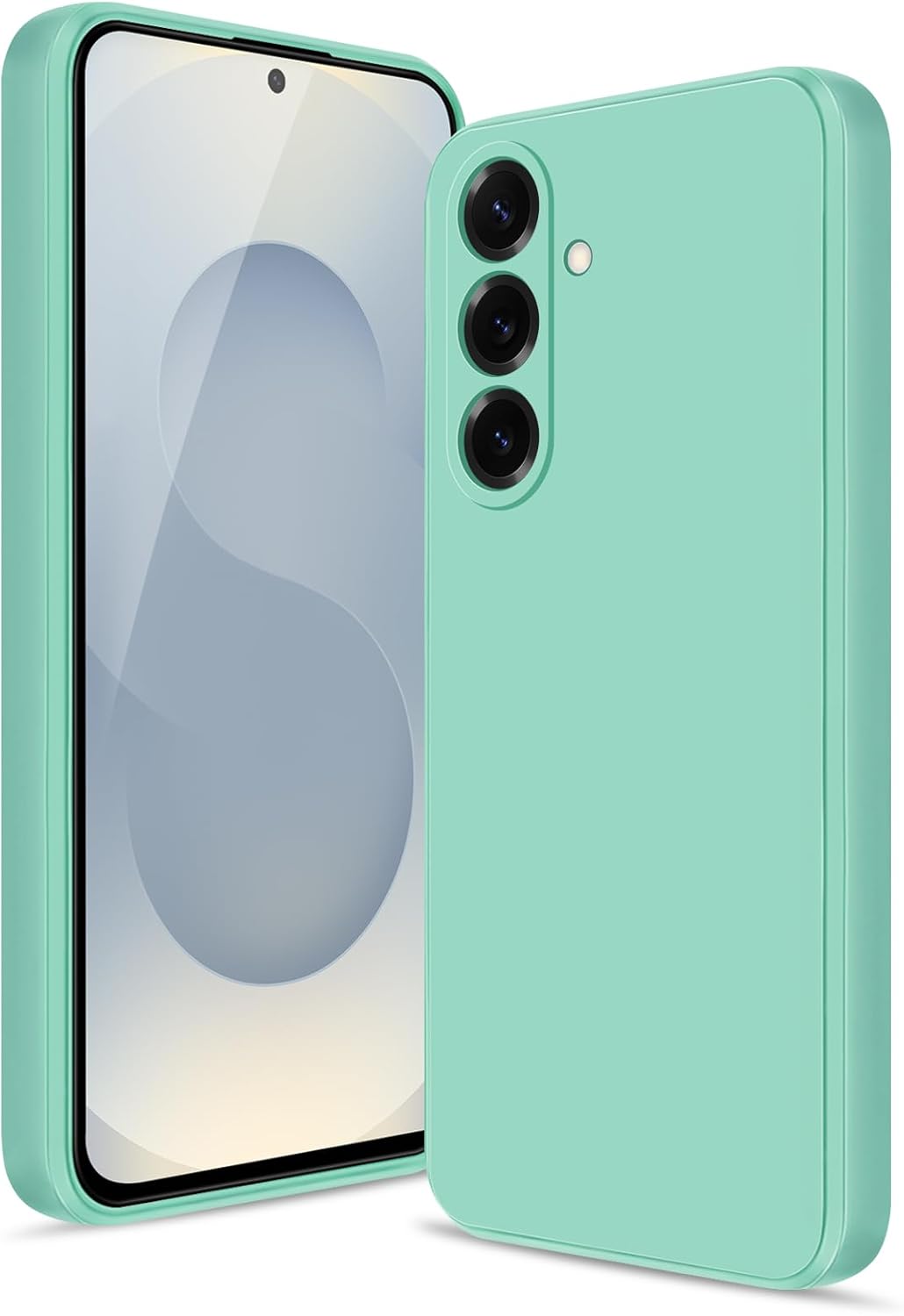 Detalle de Btstring Hülle für Samsung Galaxy S25 Plus – Hochwertiges Silikon Case in Matcha Grün