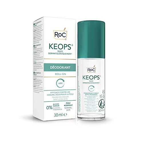 Detalle de RoC KEOPS Deodorante Roll-On 48 Ore - Antitraspirante senza alcool e profumo, Crema deodorante ascelle 30 ml