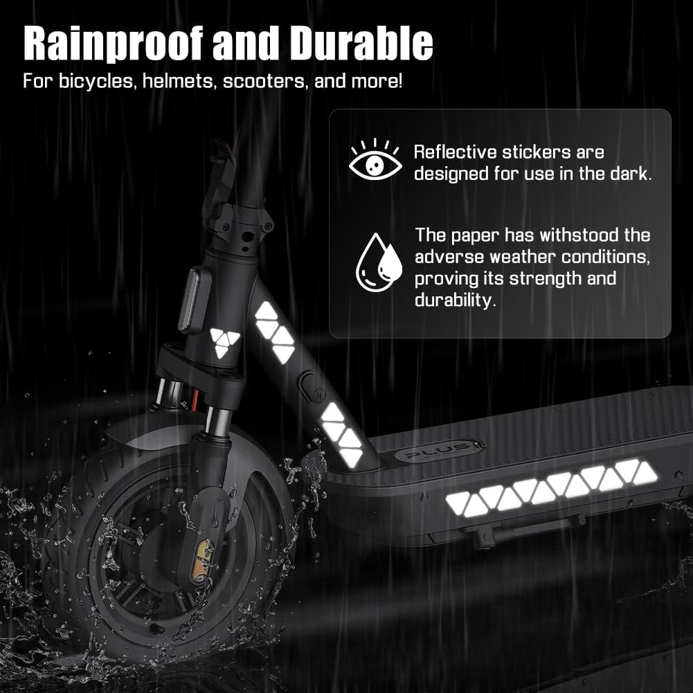 Detalle de Aoreun Reflektoren Sticker 2er Set – Selbstklebende Lichtreflex-Aufkleber für Fahrrad, Kinderwagen und mehr
