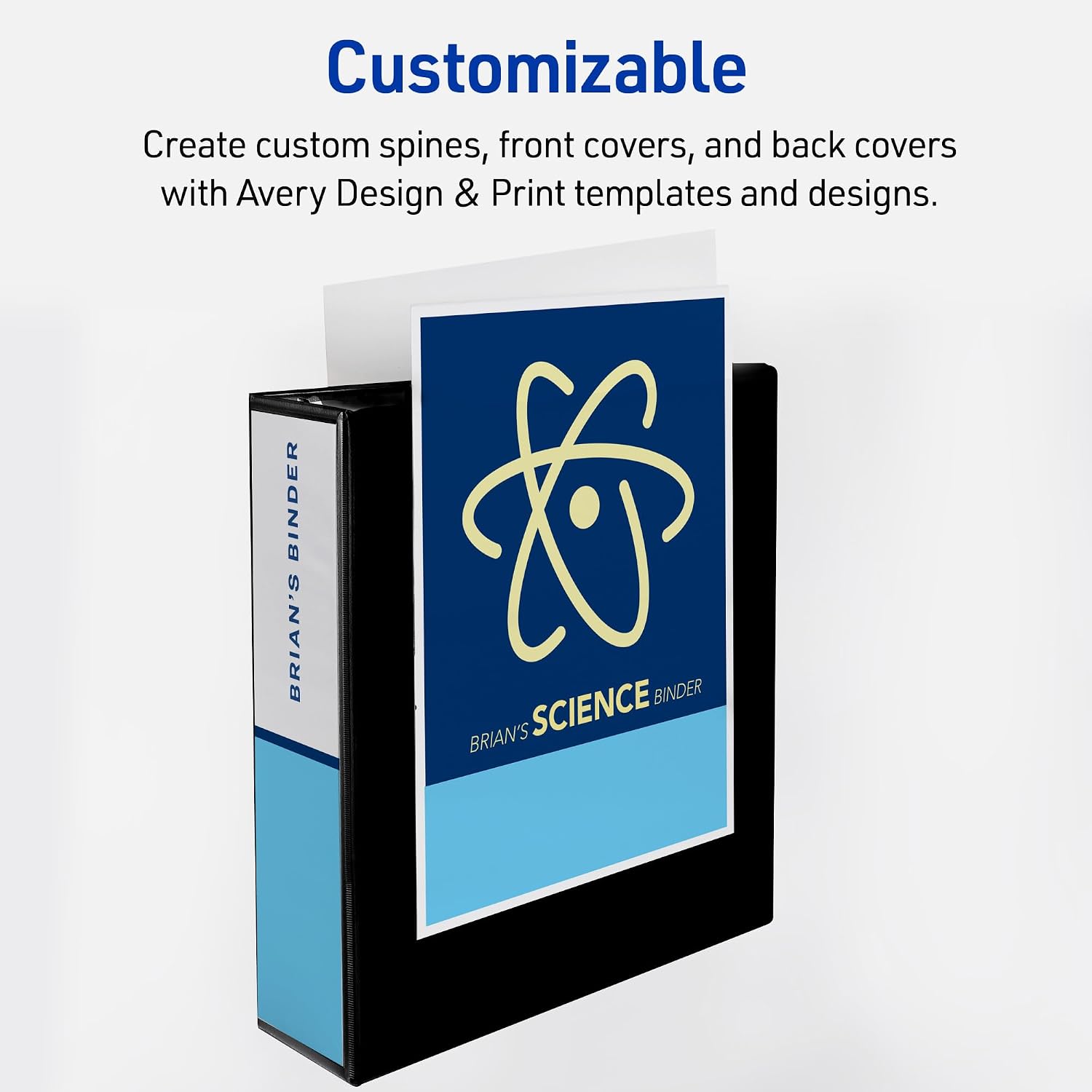 Thumbnail 4 de Avery 79193 Heavy-Duty 3-Ring Binder, 3-Inch EZD Rings, White