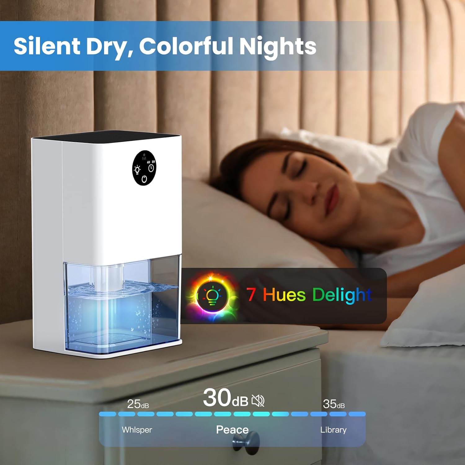 Thumbnail 4 de Dehumidifier for Home 22.5W — Compact, Quiet and Energy‑Efficient with 1800ml Tank