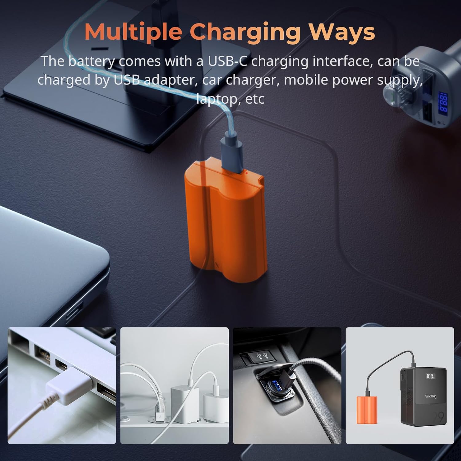 Thumbnail 5 de SMALLRIG NP-W235 batteria 2400mAh con USB-C per Fujifilm X-T5 / X-T4 / GFX 100S