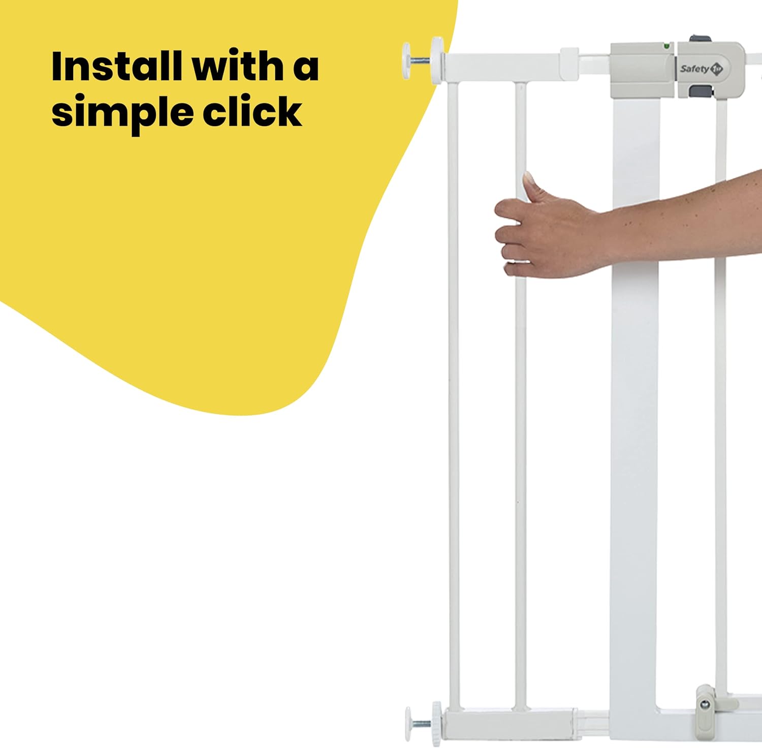 Detalle de Safety 1st Easy Close Metal 14cm Baby Safety Gate Extension (White) – No Drilling Required