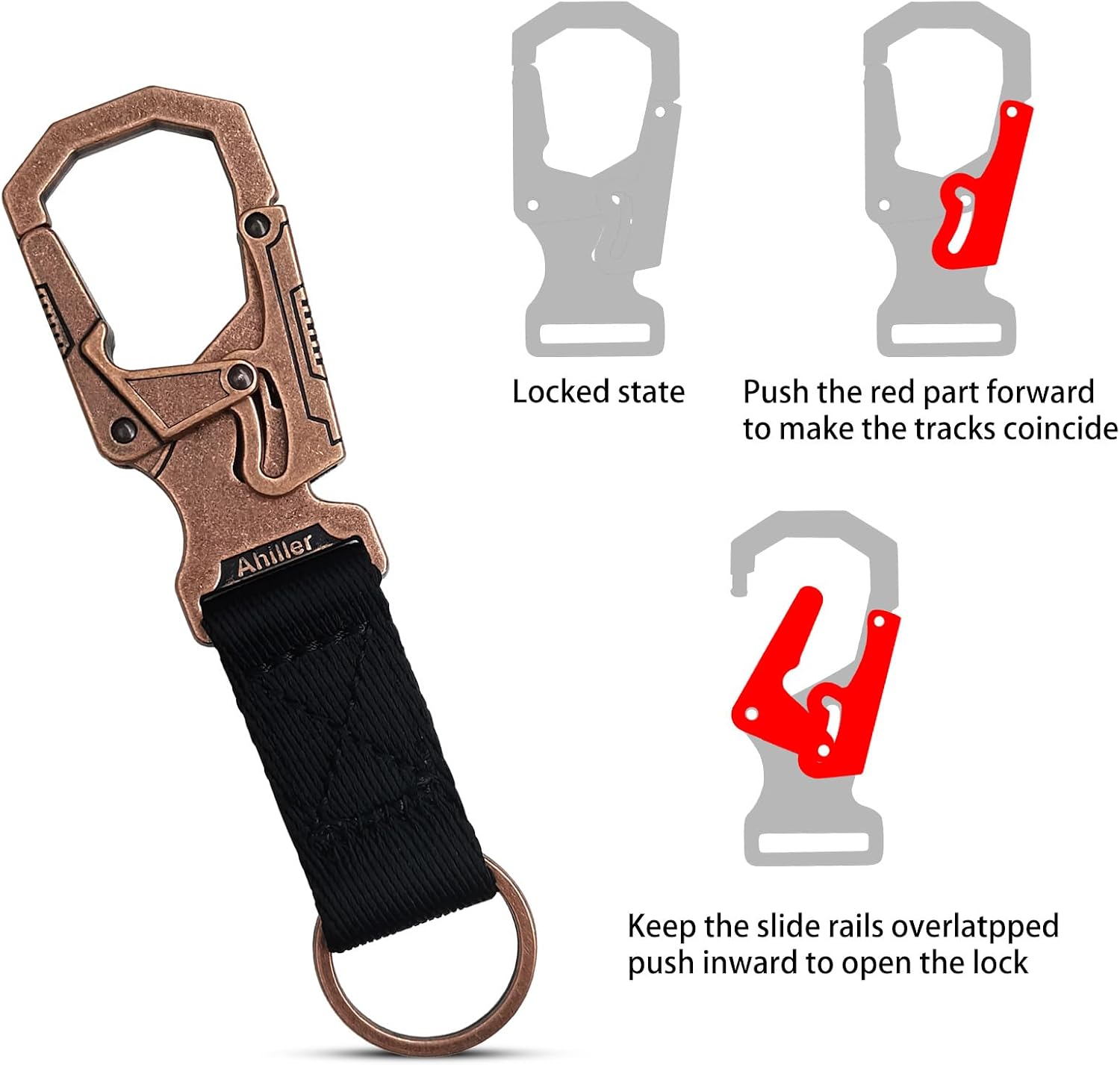 Thumbnail 3 de Ahiller Ahiller Schlüsselring Double Lock 3 Zoll