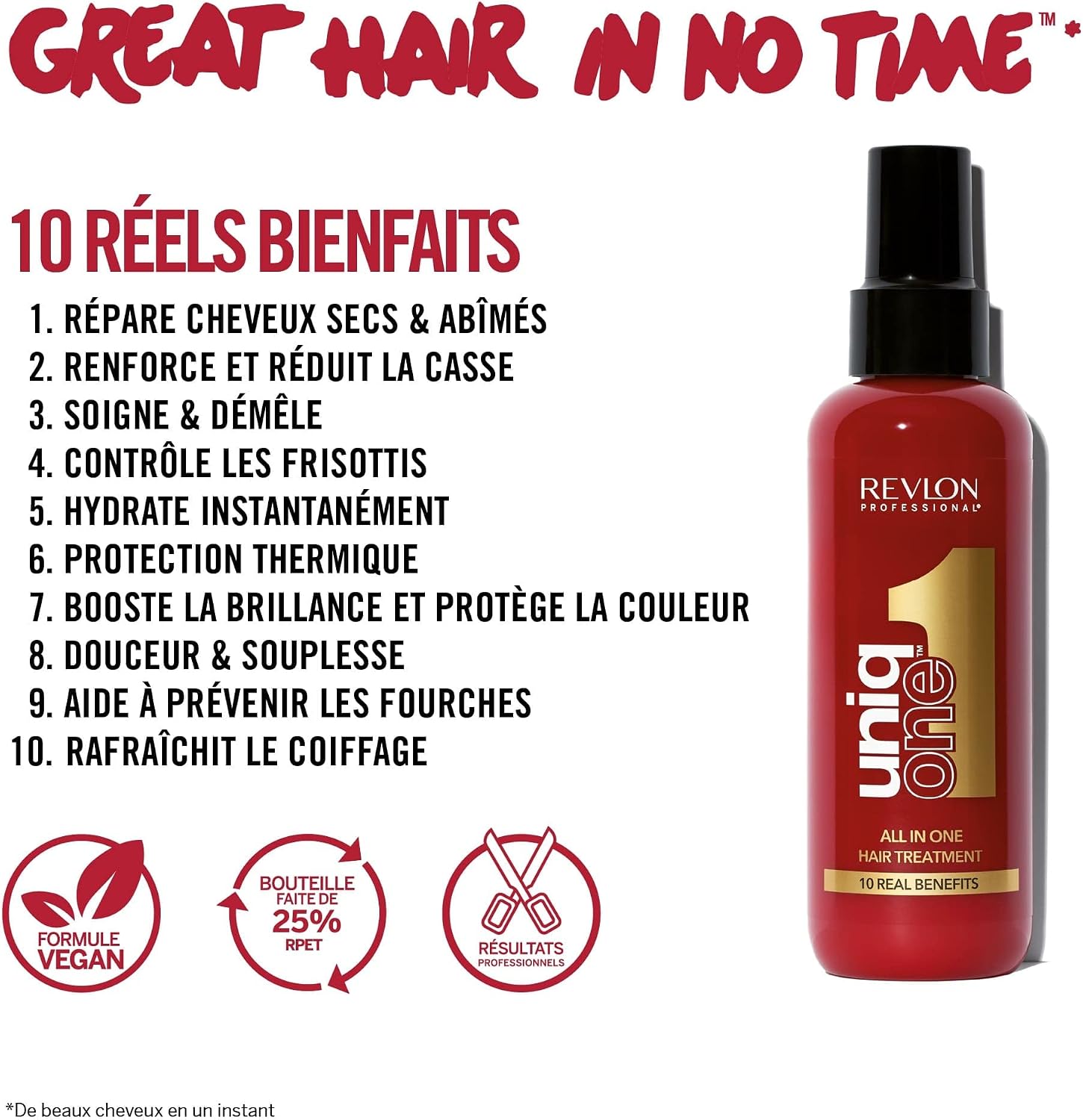 Detalle 2 de Revlon Professional UniqOne Masque Spray Sans Rinçage 10 En 1 – 150 ml