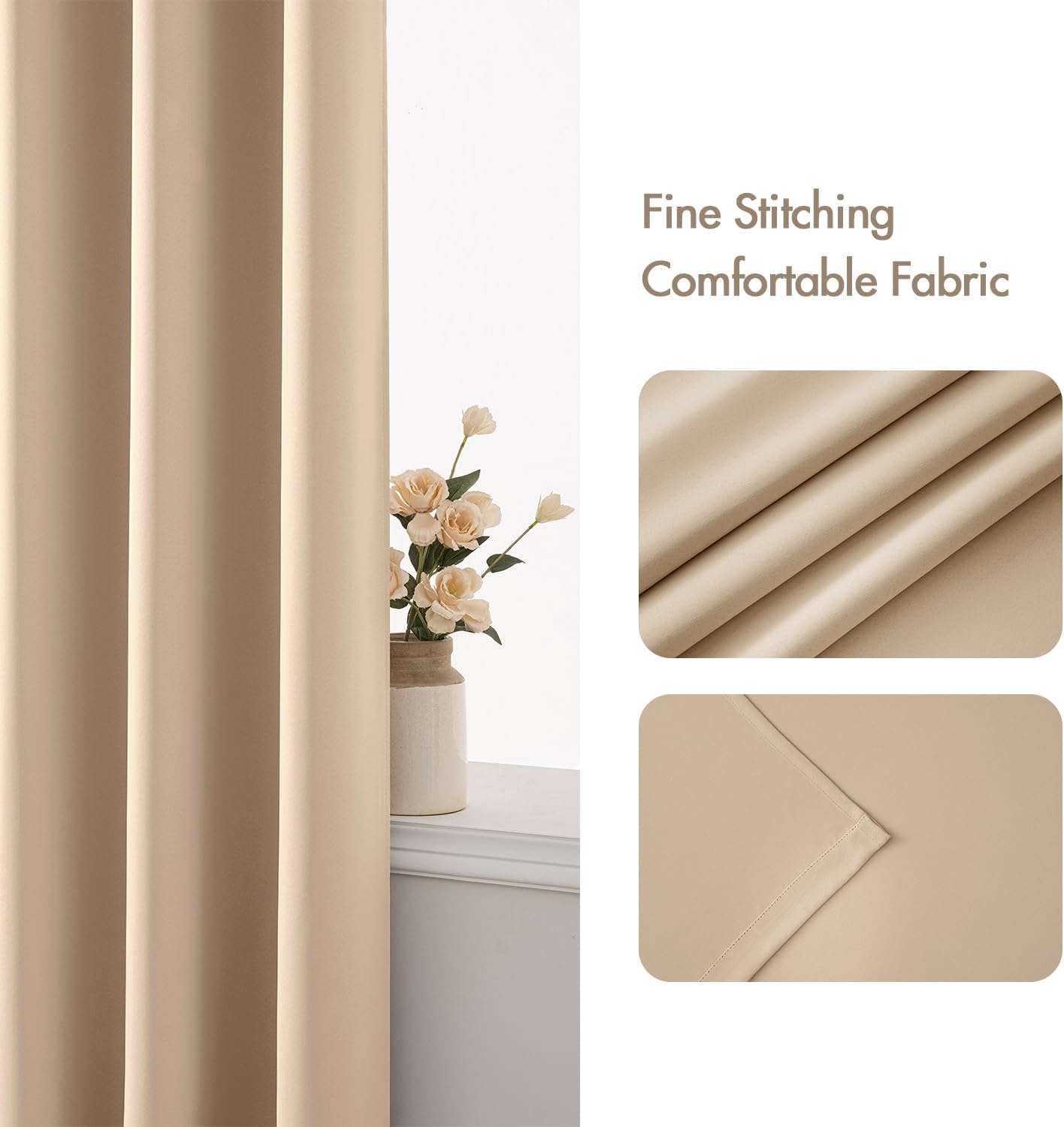 Detalle 2 de EMEMA Verdunklungsvorhänge 245 cm lang, 2er-Set