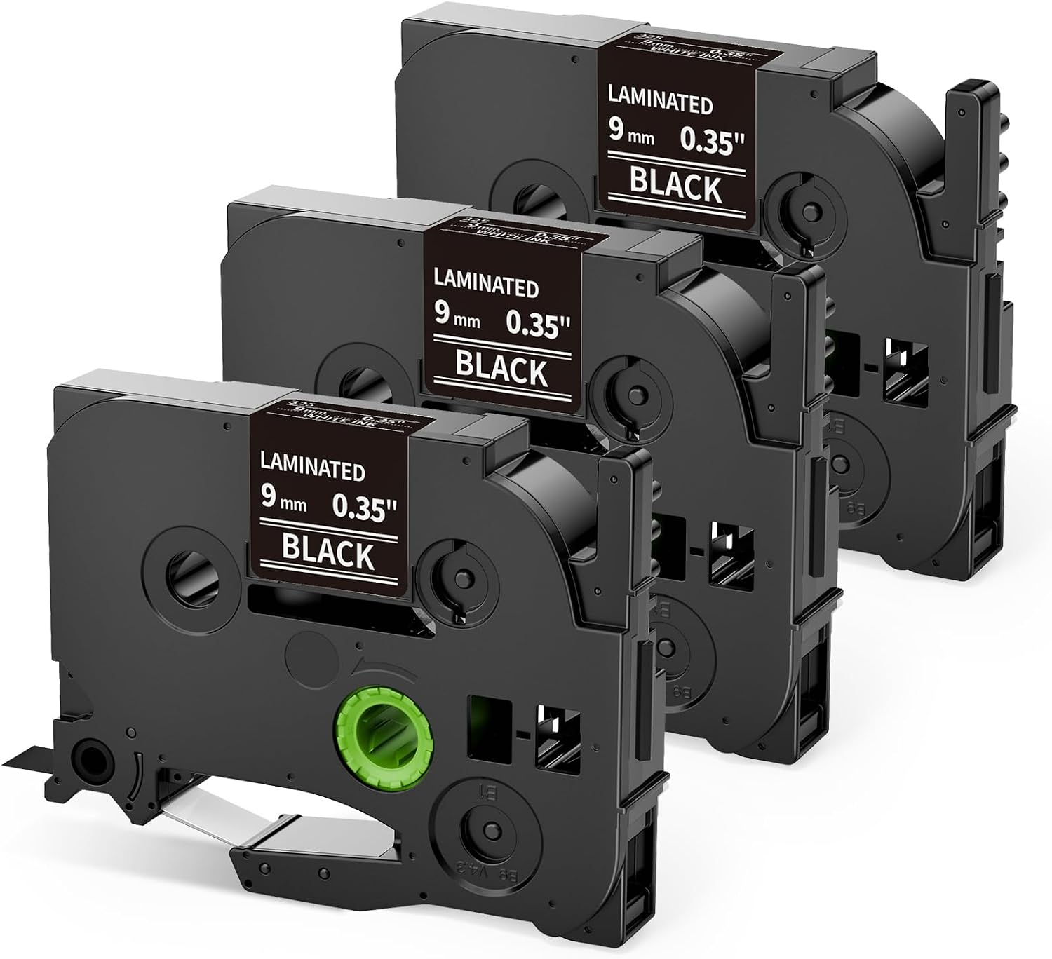Detalle de Upwinning TZe-325 Bänder 9 mm Schwarz auf Weiß – 3er-Pack kompatibel mit Brother P-touch
