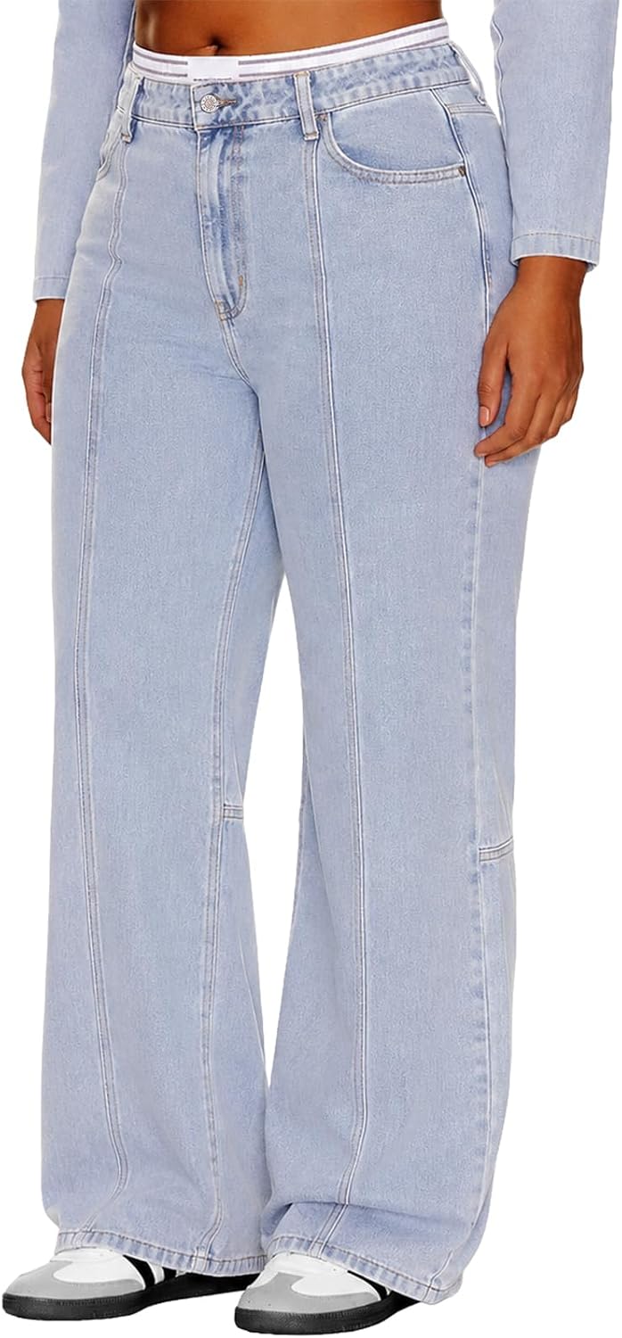 Detalle 2 de MARIASHA Women's Wide-Leg Jeans 3XL