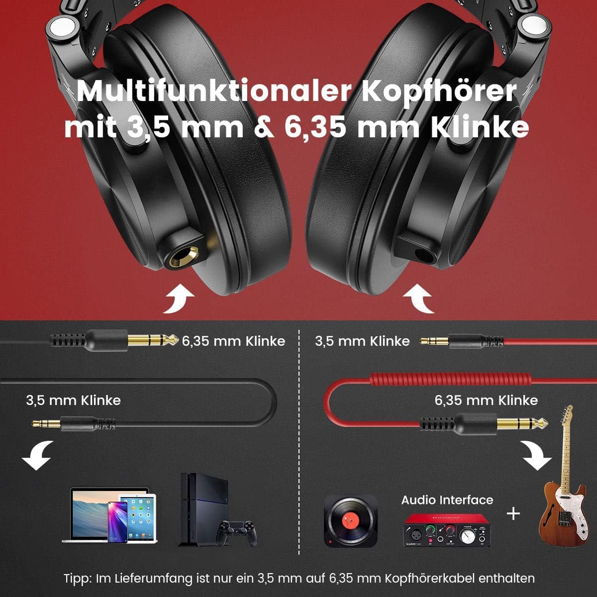 Thumbnail 2 de OneOdio Over-Ear DJ-Kopfhörer Professionell