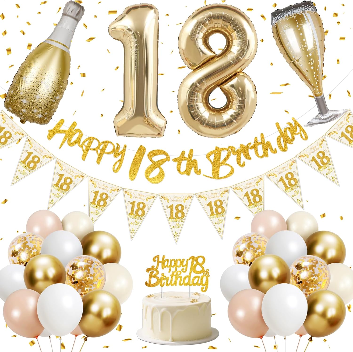 Imagen de 18th Birthday Decorations Kit en OfertitasTOP